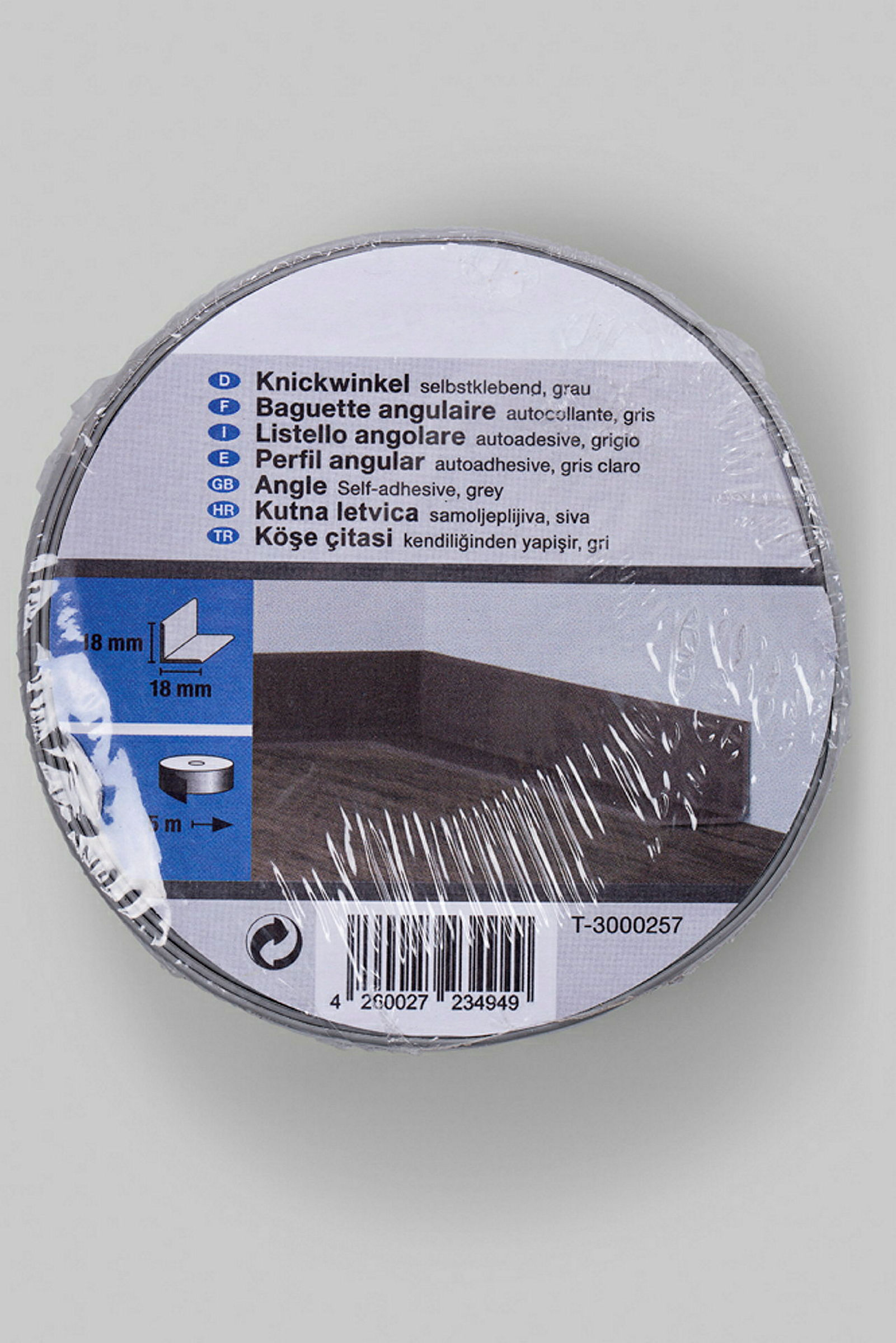 Knickwinkel 18/18, 5m, grau