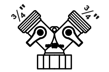 MS 2-Wege-Verteilerstück, blank