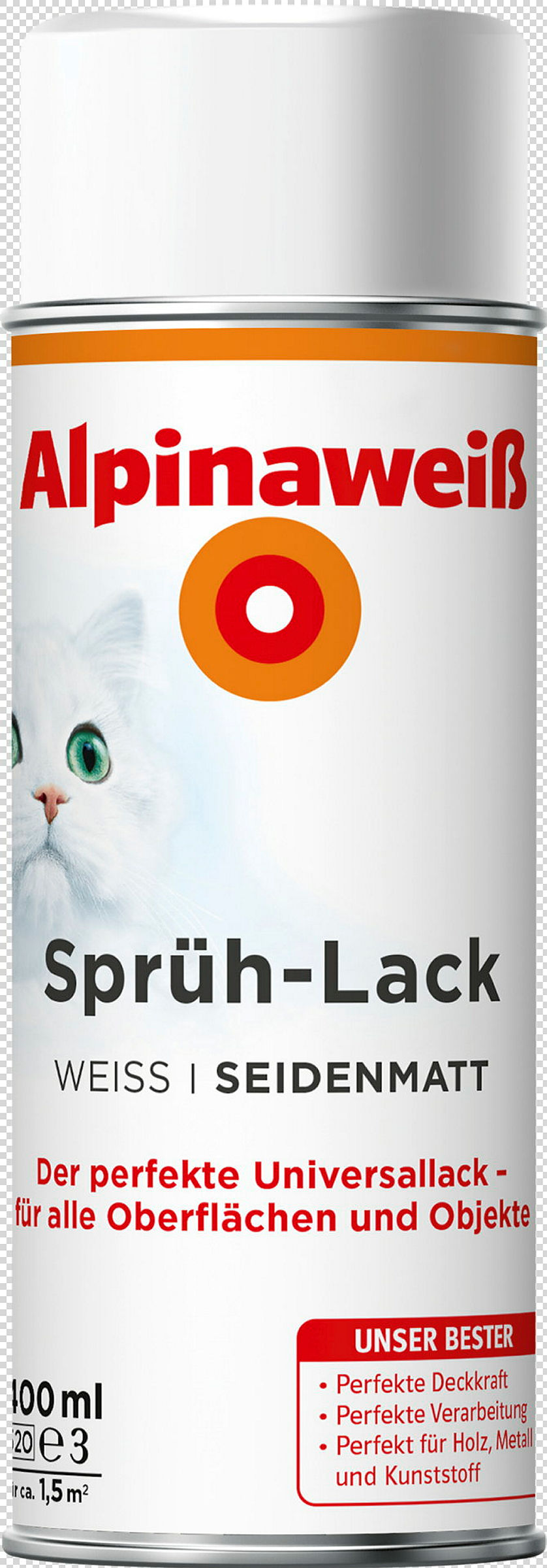 Alpinaweiß Sprüh-Lack 400ml seidenmatt