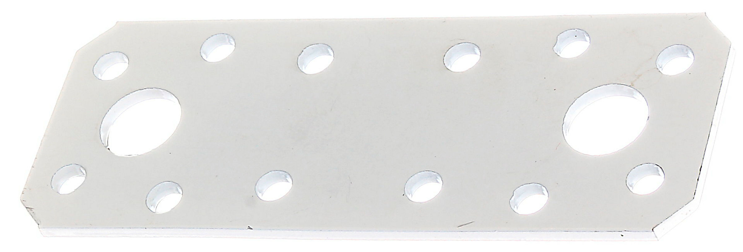 Flachverbinder 96x35 verzinkt weiß