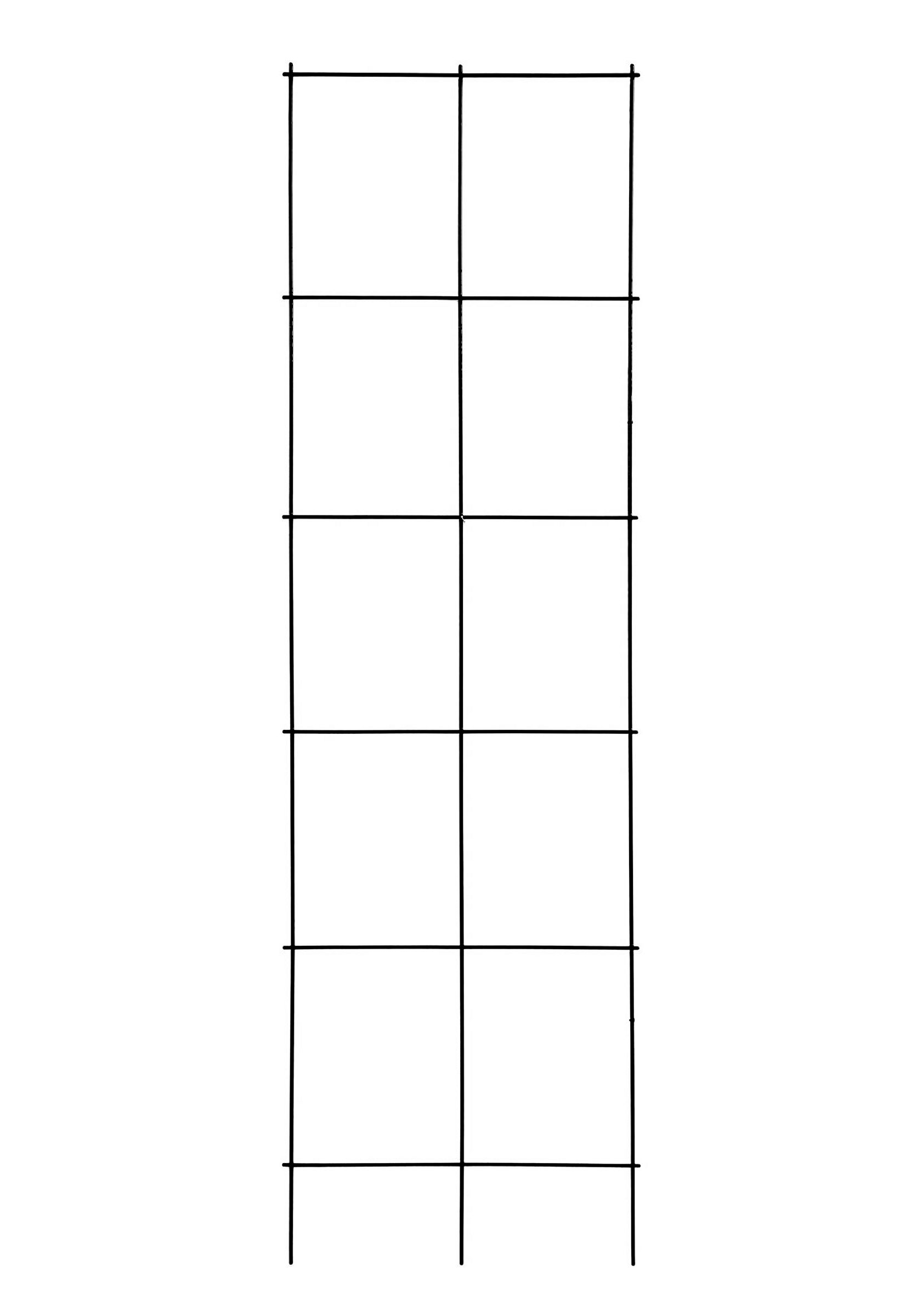 Draht Gitterspalier , PVC-beschichtet, 45x150 cm, anthrazit, eckig