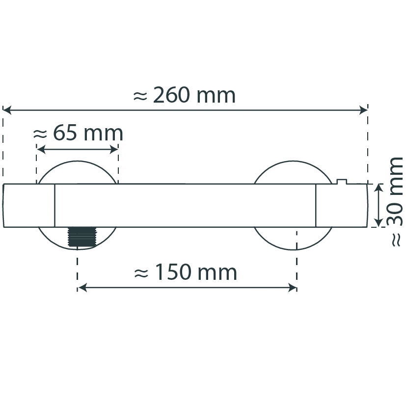 VICO Thermostat Duscharmatur, Chrom