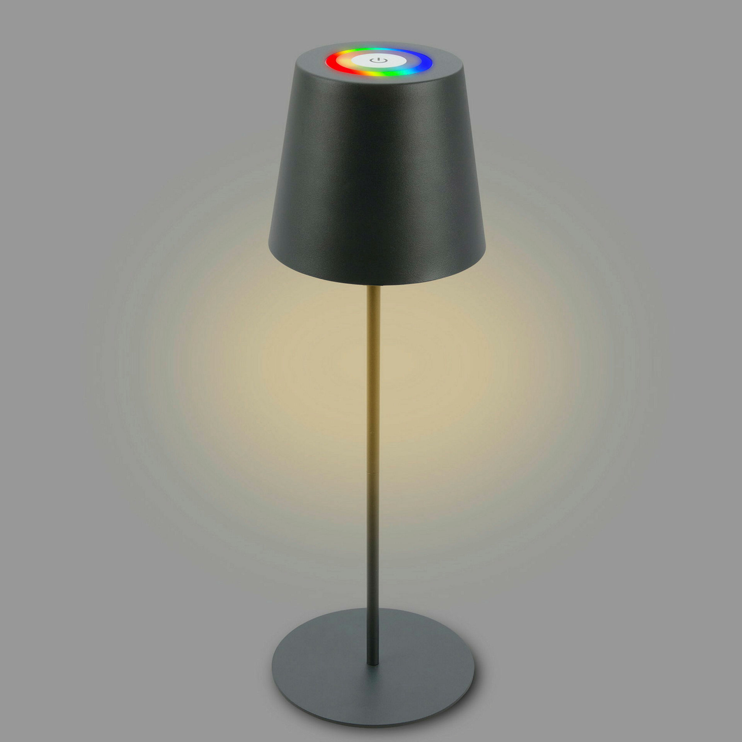 RGB/W Akku Tischleuchte, IP44, 2,5W, Anthrazit