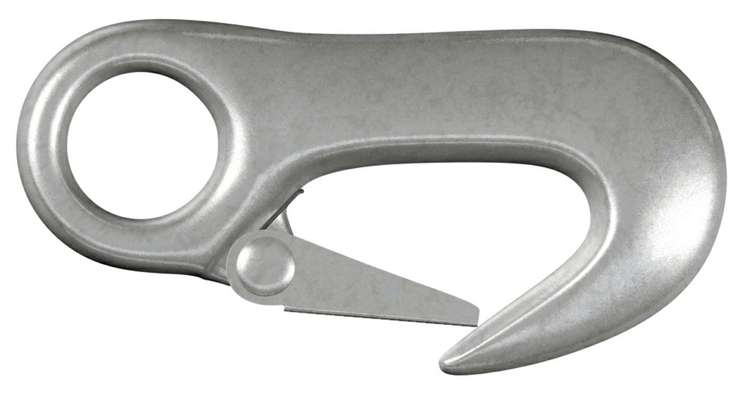 Karabinerhaken geschmiedet mit Augloch, Federschnäpper (SB-Box) 90 mm