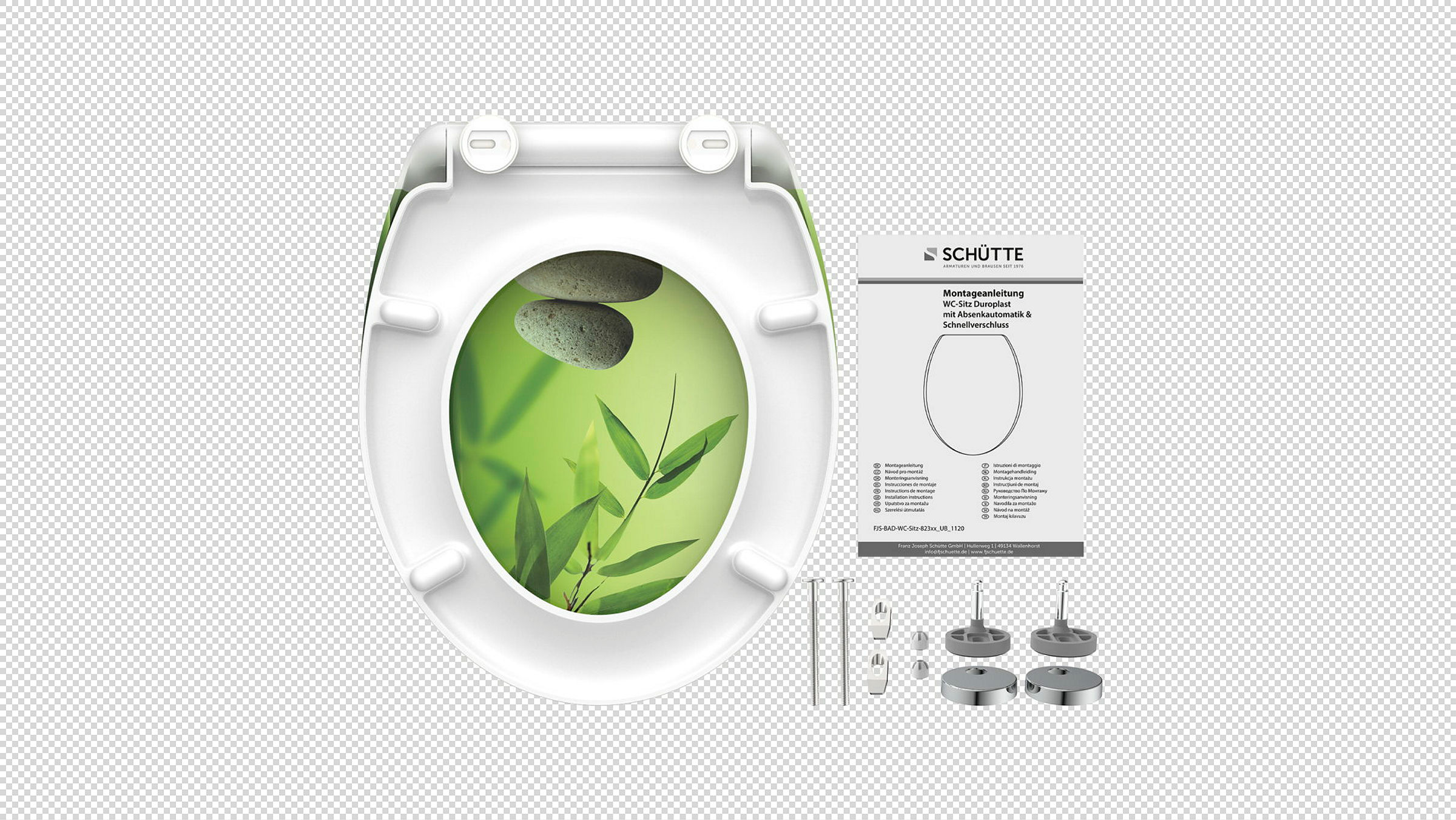 Duroplast WC-Sitz GREEN GARDEN, mit Absenkautomatik und Schnellverschluss
