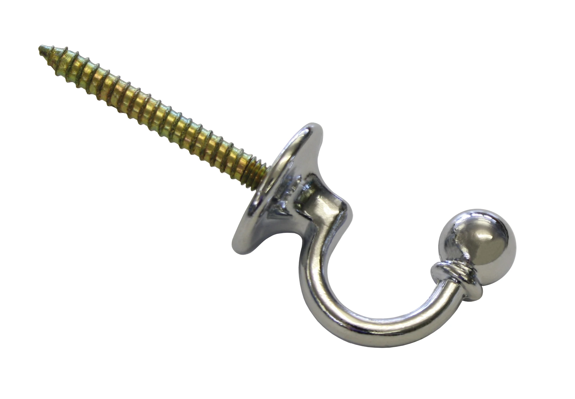 Zierhaken Barock, Raffhaken, für Vorhangstoffe, chrom
