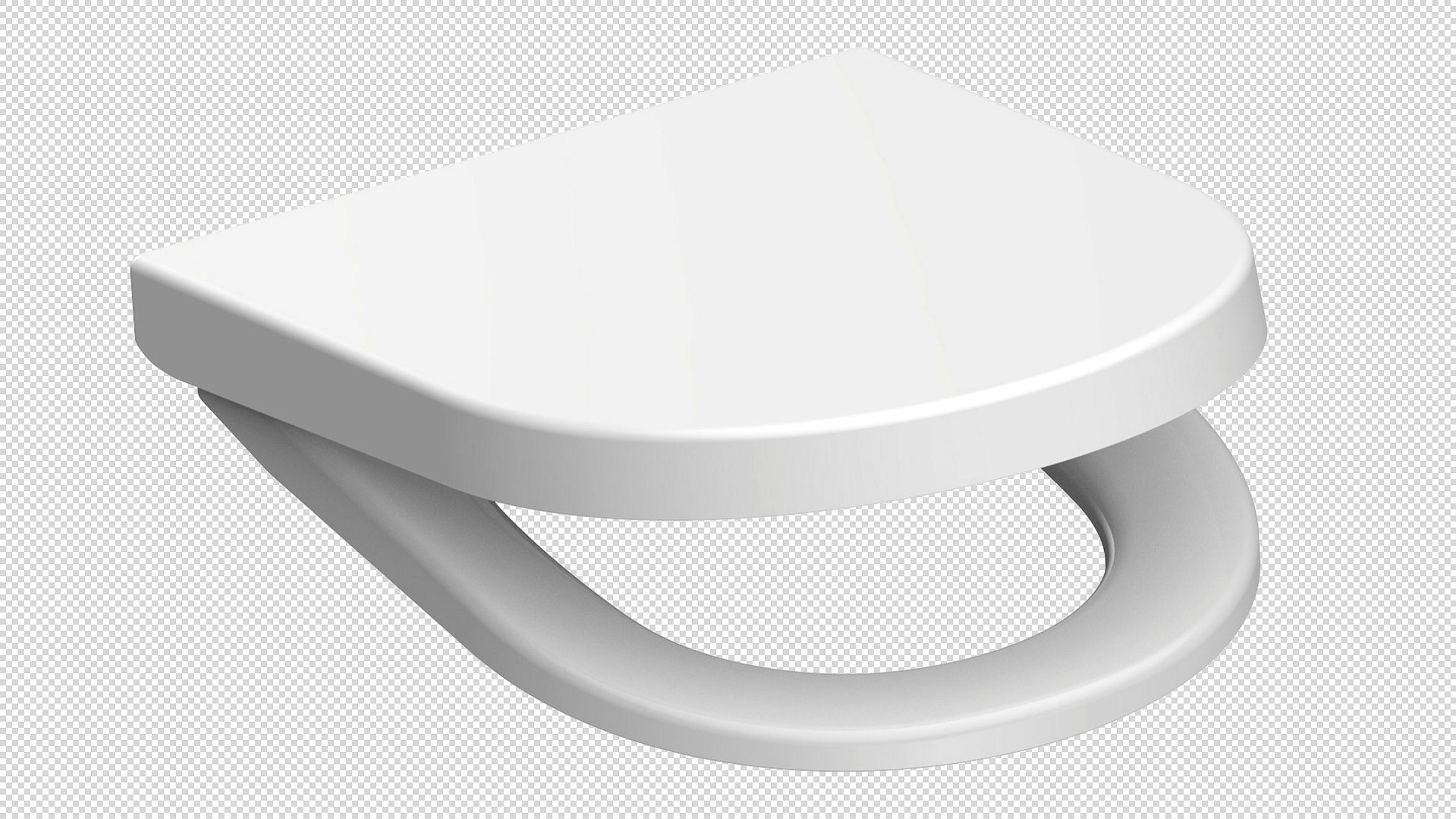 Duroplast WC-Sitz D-Form WHITE, mit Absenkautomatik und Schnellverschluss