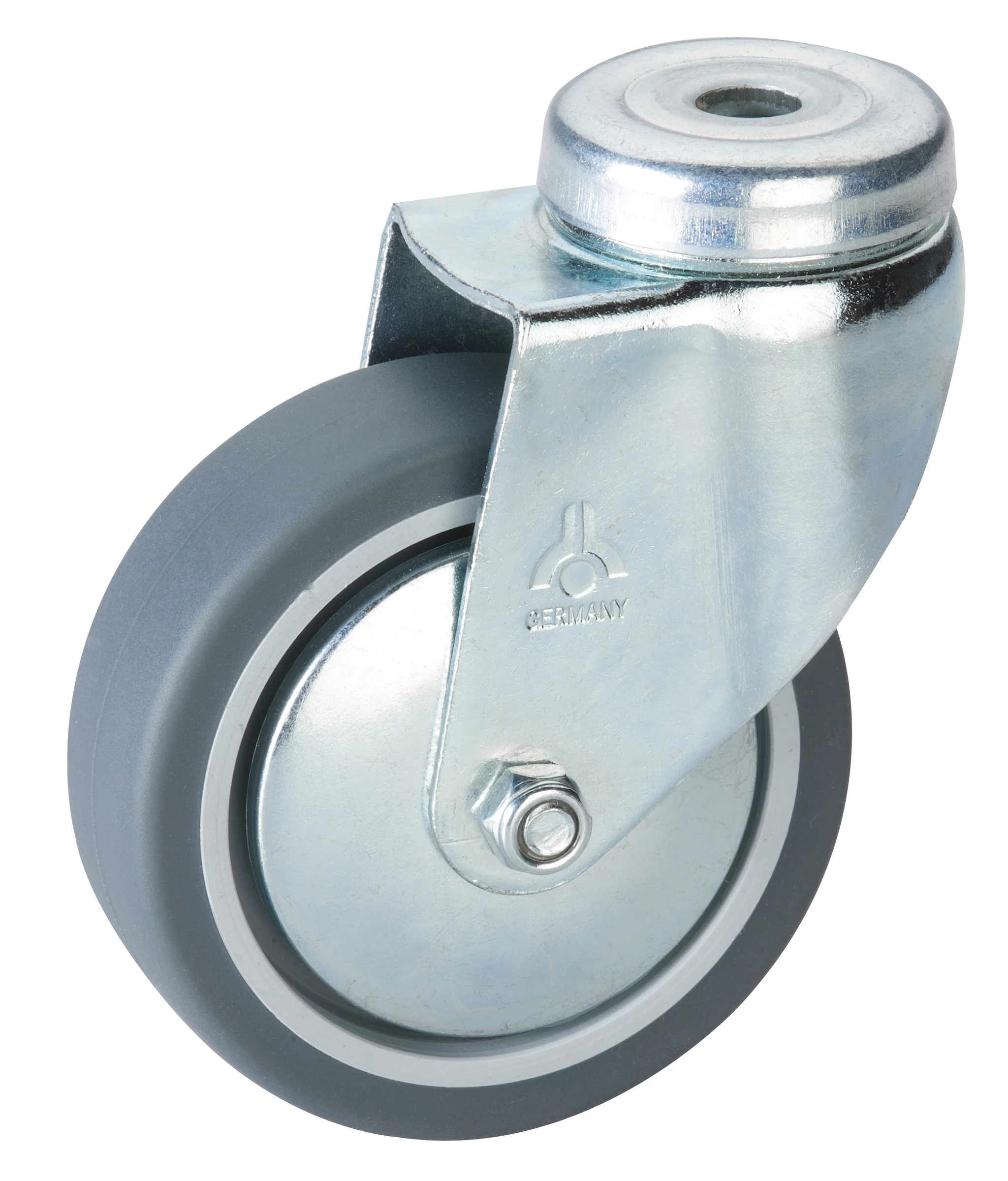 Apparate-Lenkrolle, TPE-Lauffläche, 100x25 mm, Tragkr. 55 kg