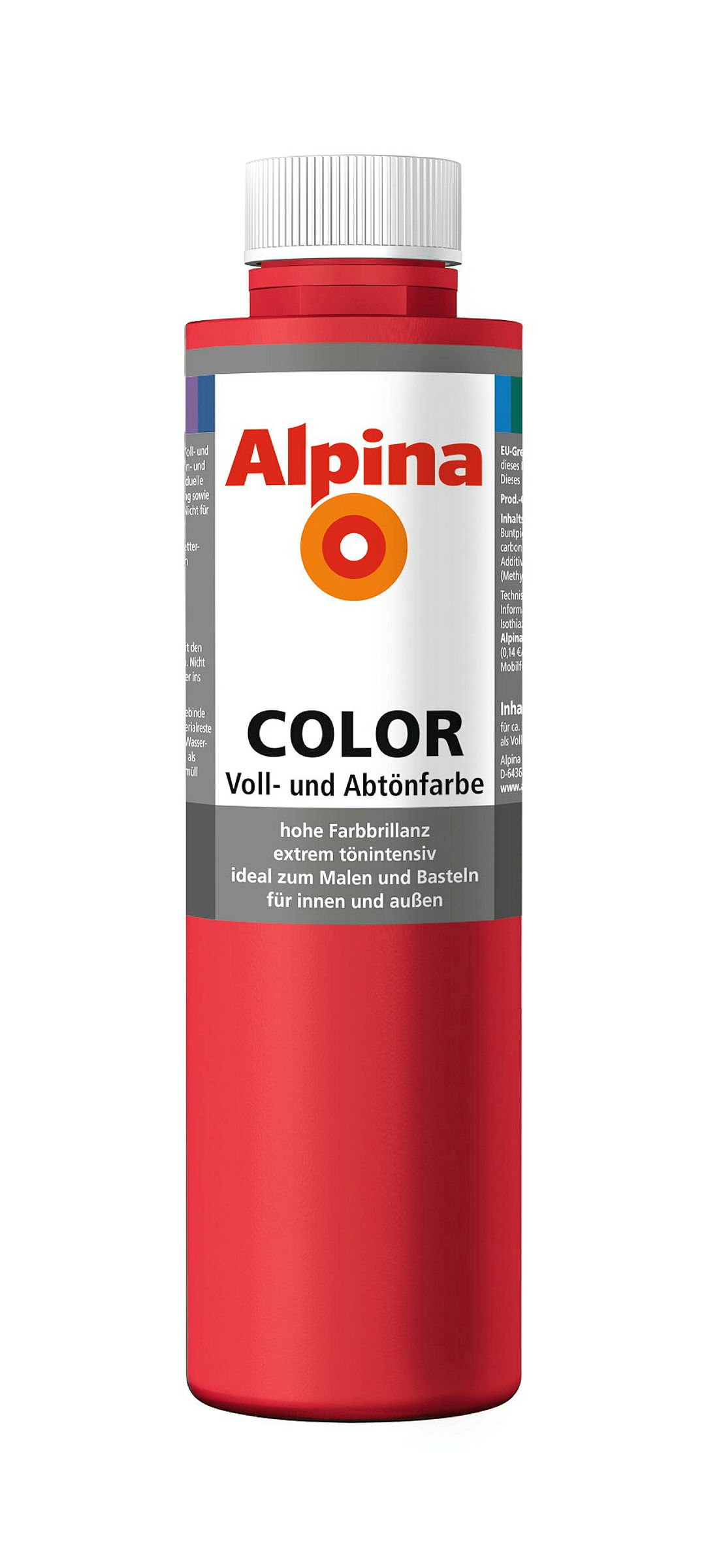 Alpina COLOR Voll- und Abtönfarbe Fire Red 750ml seidenmatt