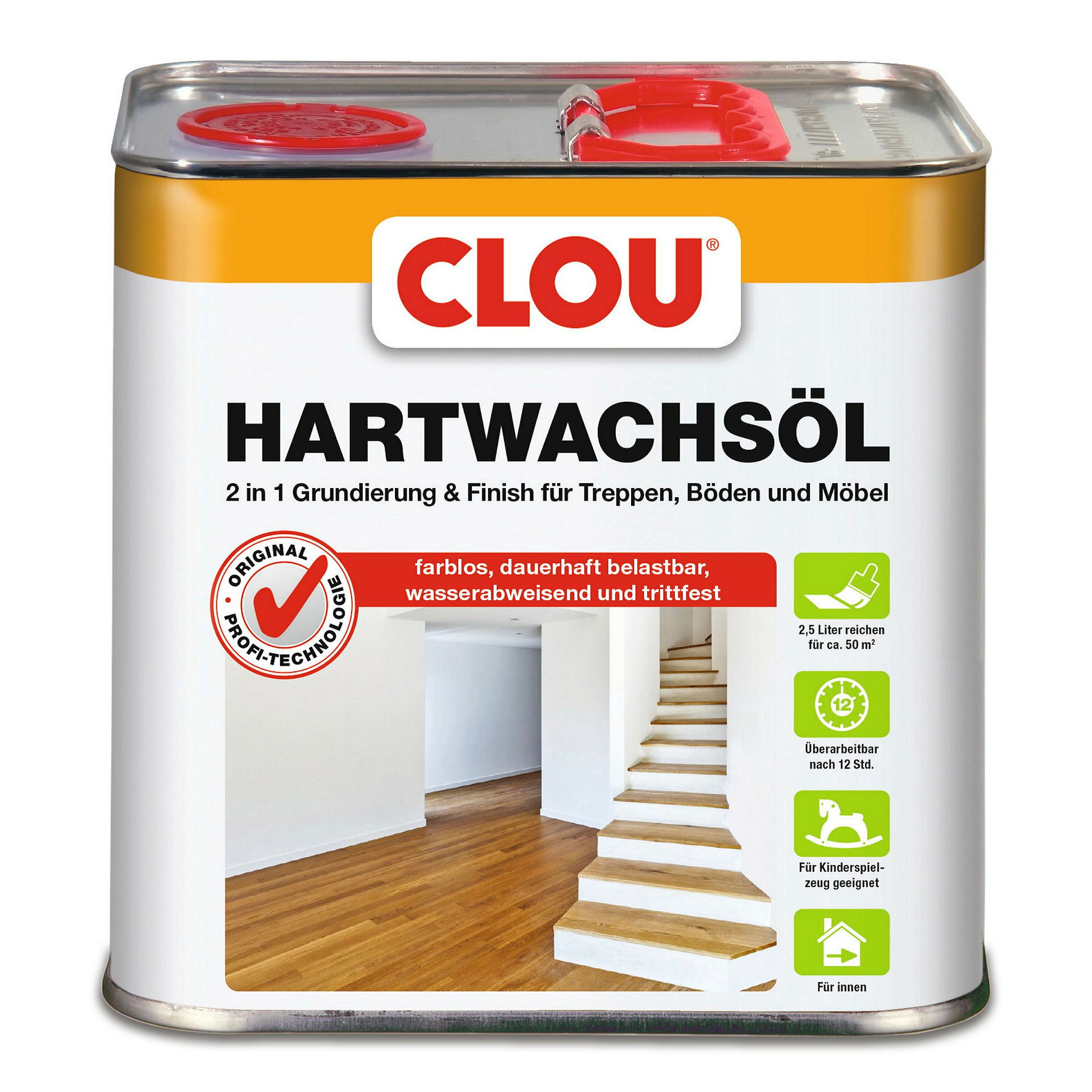 CLOU Hartwachs-Öl Farblos 2,5 l