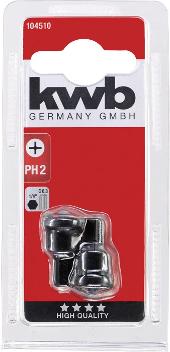 Trockenbau Bits mit Tiefenstopp, 2 x PH 2