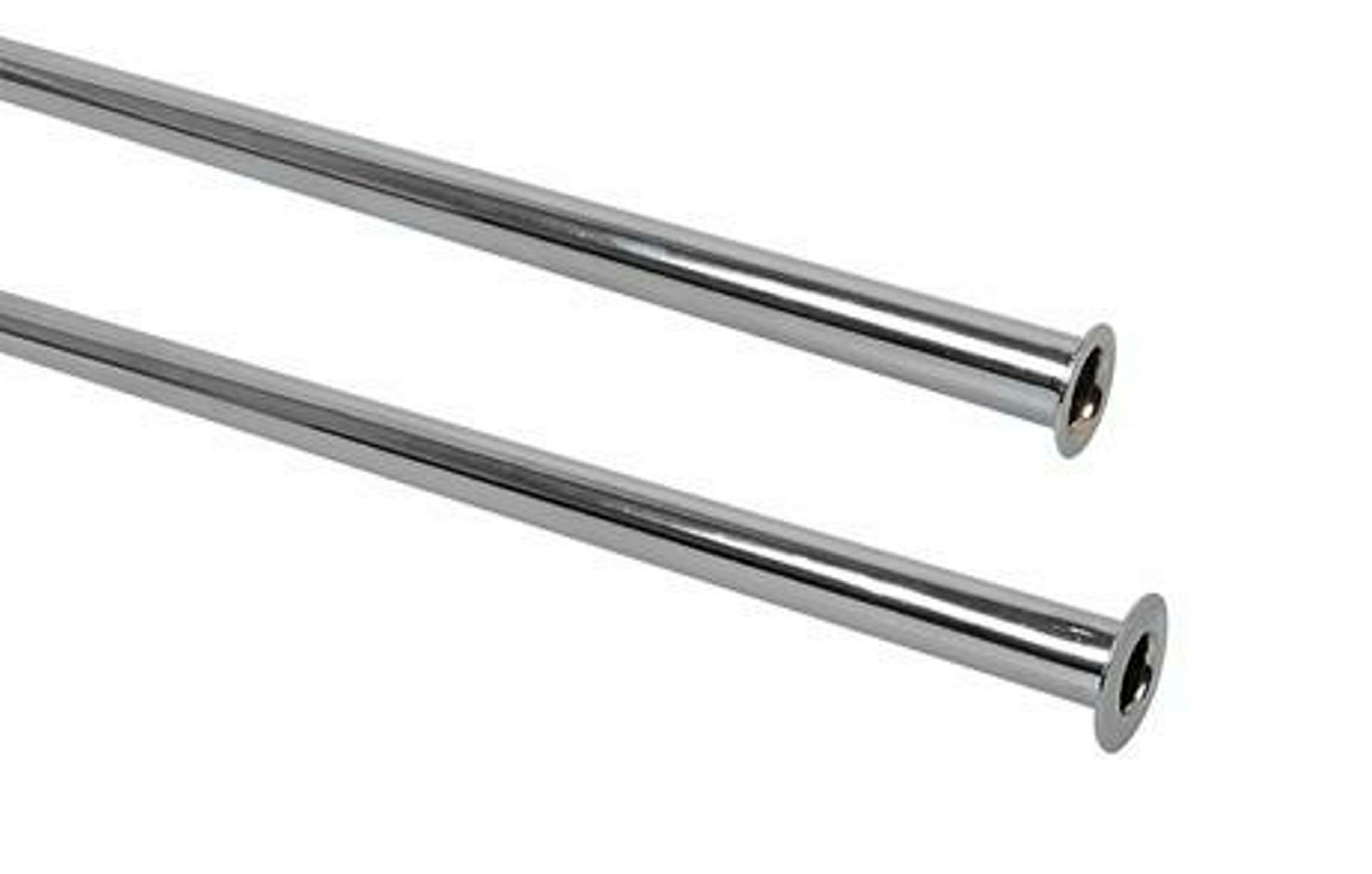 CU Anschlussrohr Ø 10 x 300 mm, Chrom, mit doppelter Bördelung, für 1/2 od