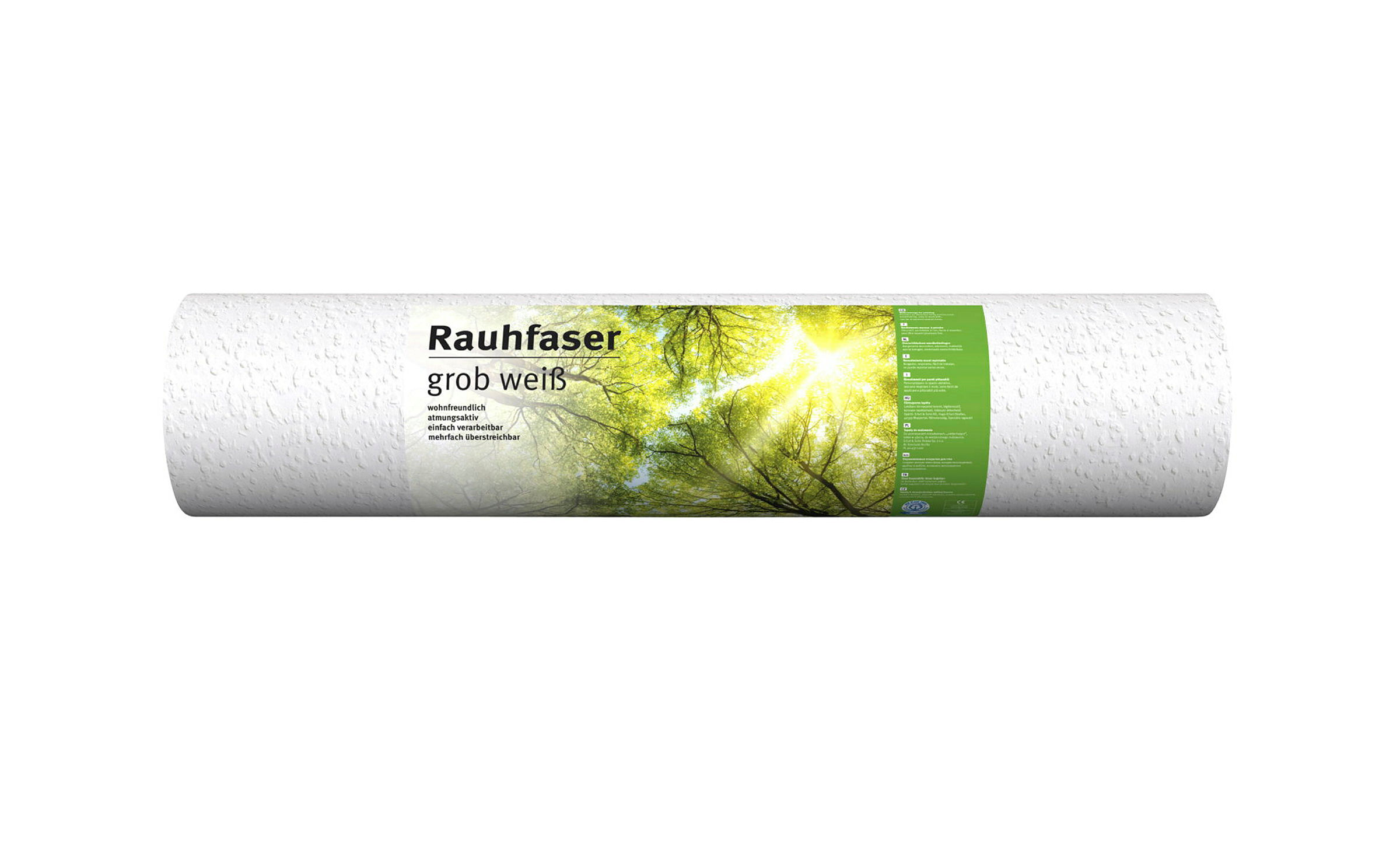 Rauhfaser, grob, weiß