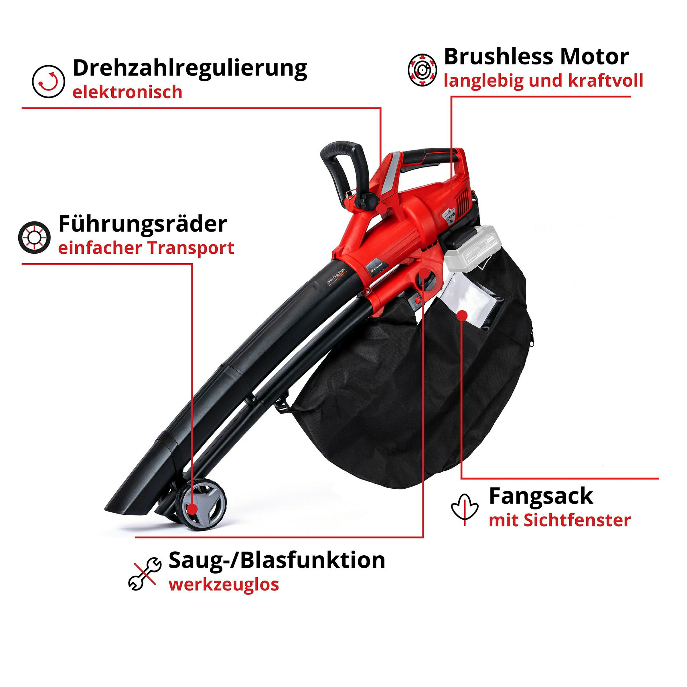 Einhell Expert GE-CL 36 Li E-Solo Akku-Laubsauger