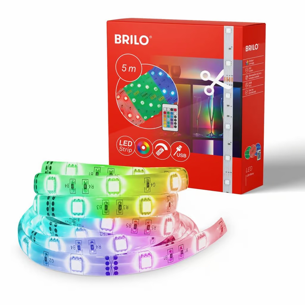 RGB-LED Flexband, 5m, 150xRGB-LED/0,04W, inkl. USB