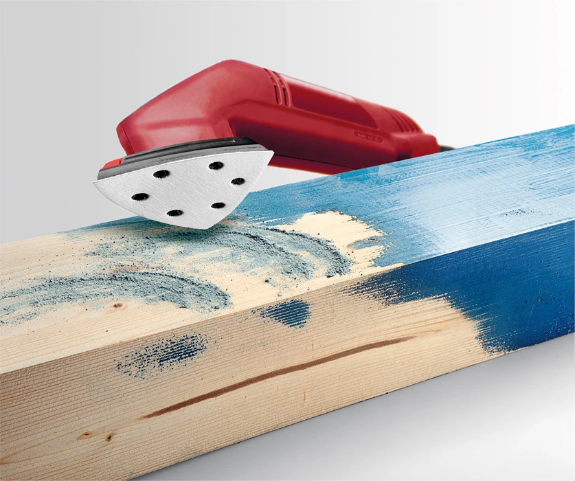 Haft-Schleifdreiecke, HOLZ & LACK, Silberschliff, 93 mm, K 80