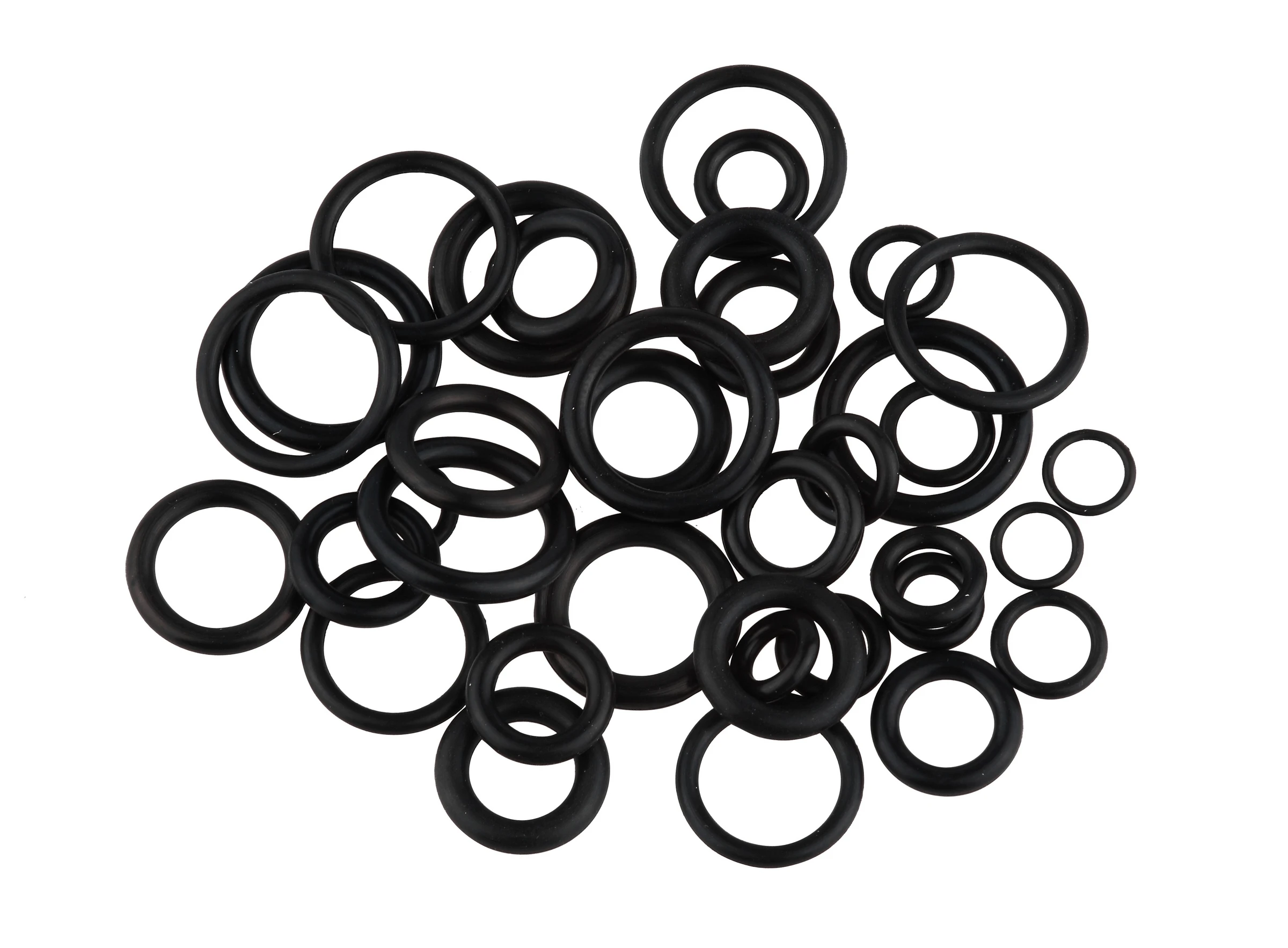 O-Ring-Sortiment, Gummi, diverse Größen (36x)