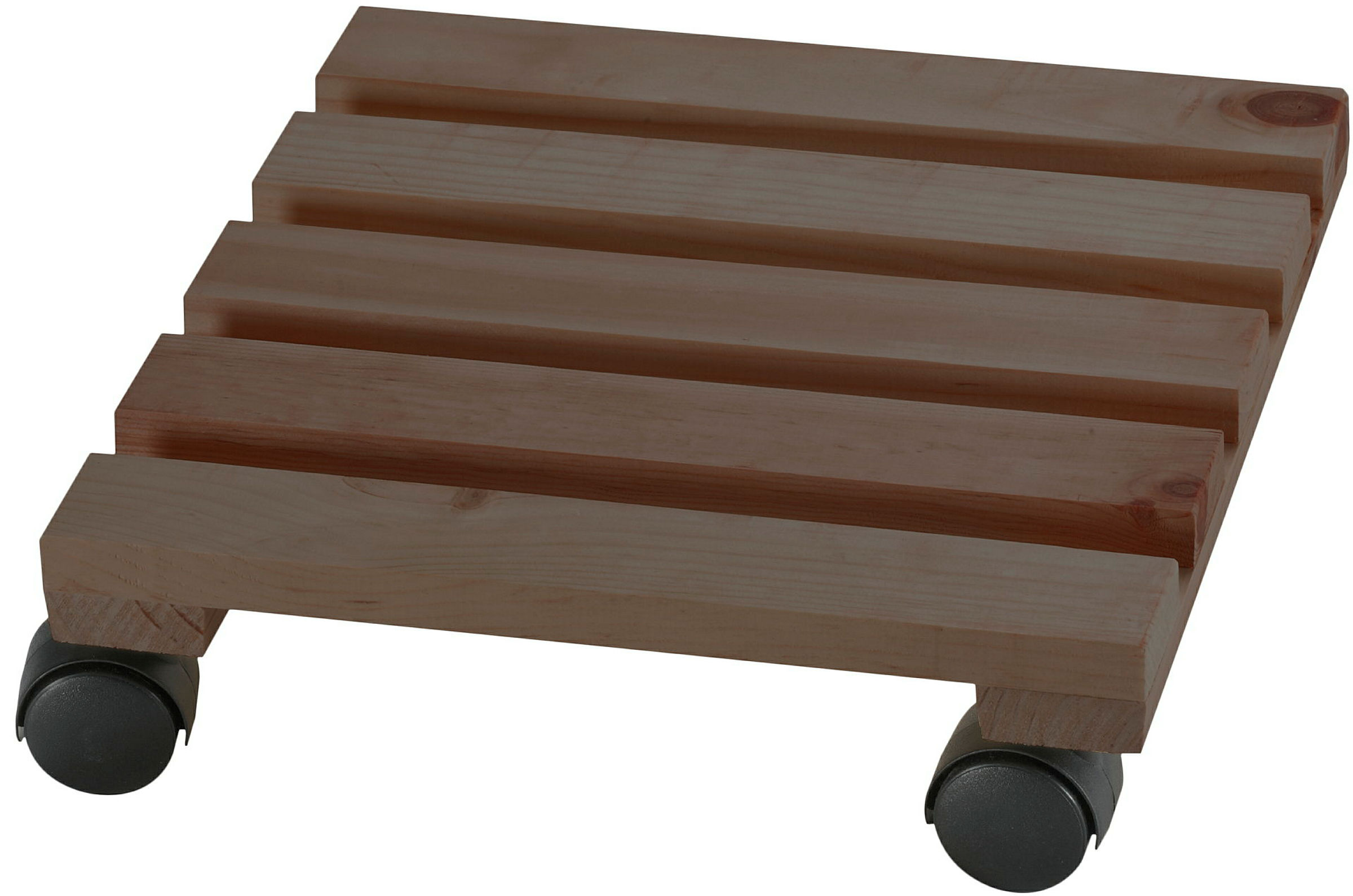 Pflanzenroller Economy 30x30cm, dunkel, Kiefer/Fichte gebeizt