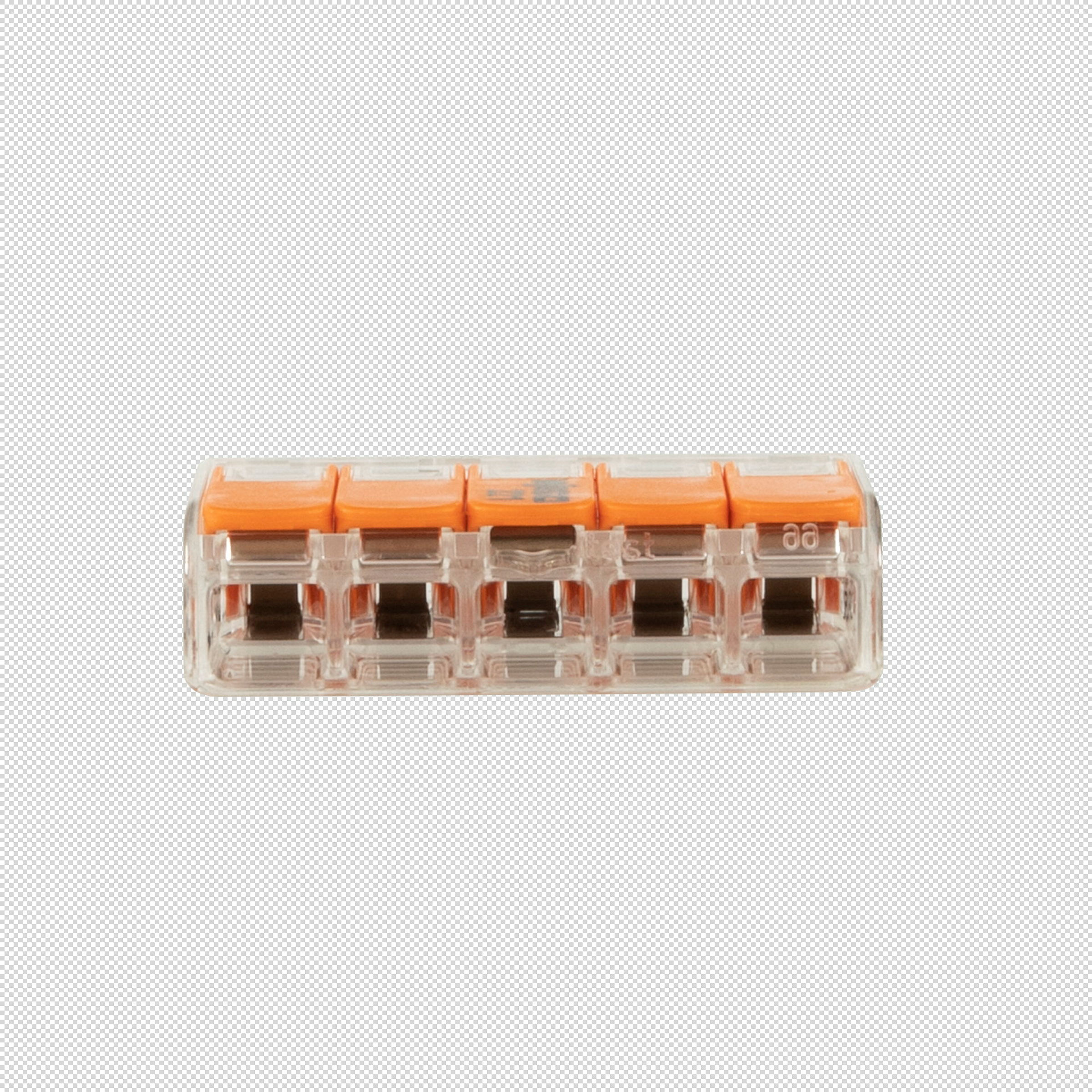 WAGO Verbindungsklemme, 5-fach, orange, 10 Stück