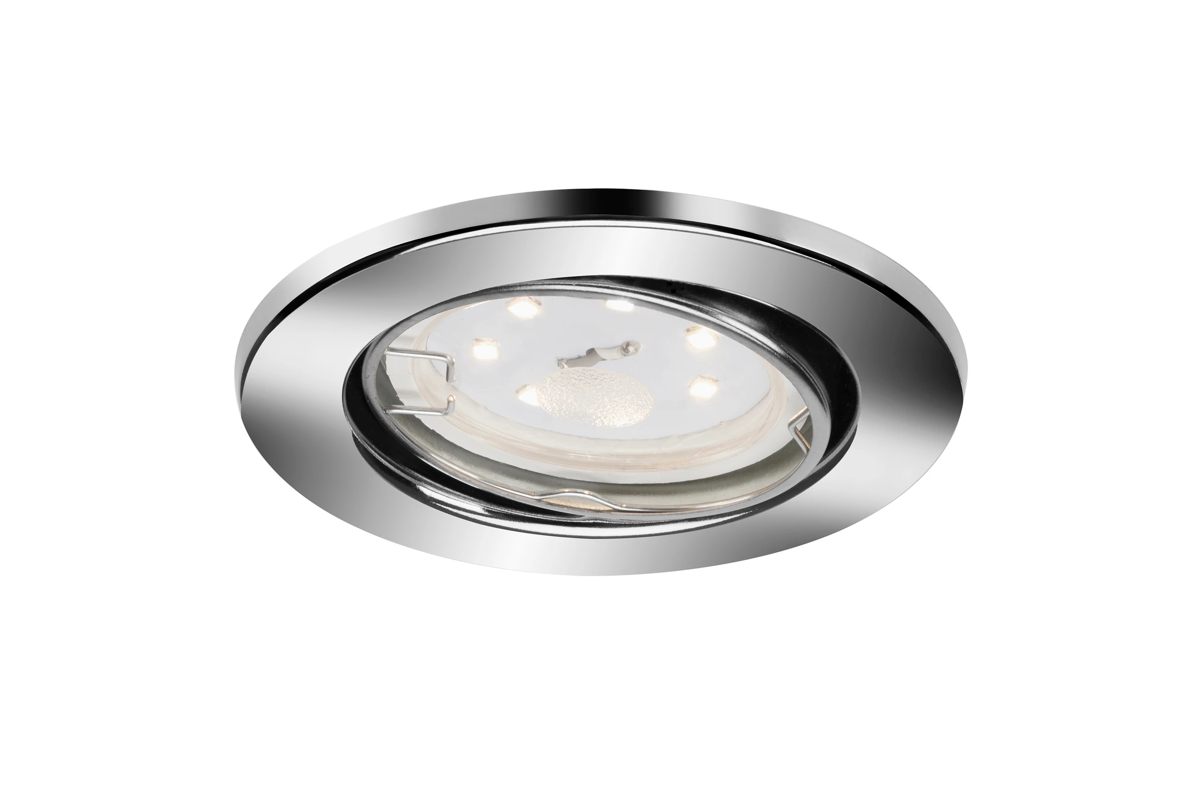 LED Einbauleuchten, chrom, 3er-Set,3xLED/GU10/2,9W