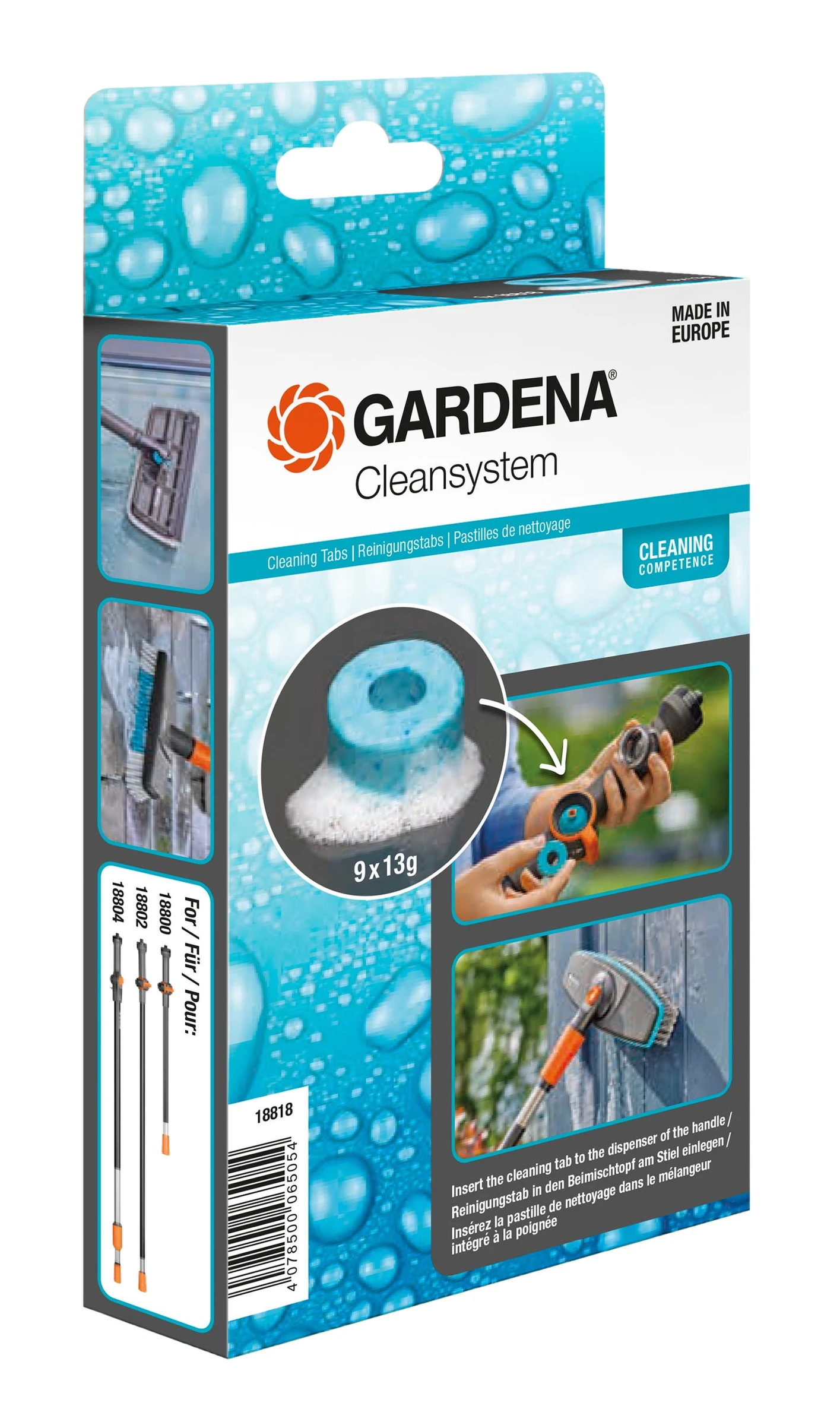 GARDENA Cleansystem Shampoo, Seifentabs für Cleansystem Stiele, Nassreinigu
