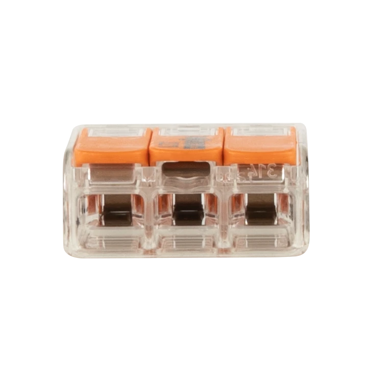 WAGO Verbindungsklemme, 3-fach, orange, 10 Stück