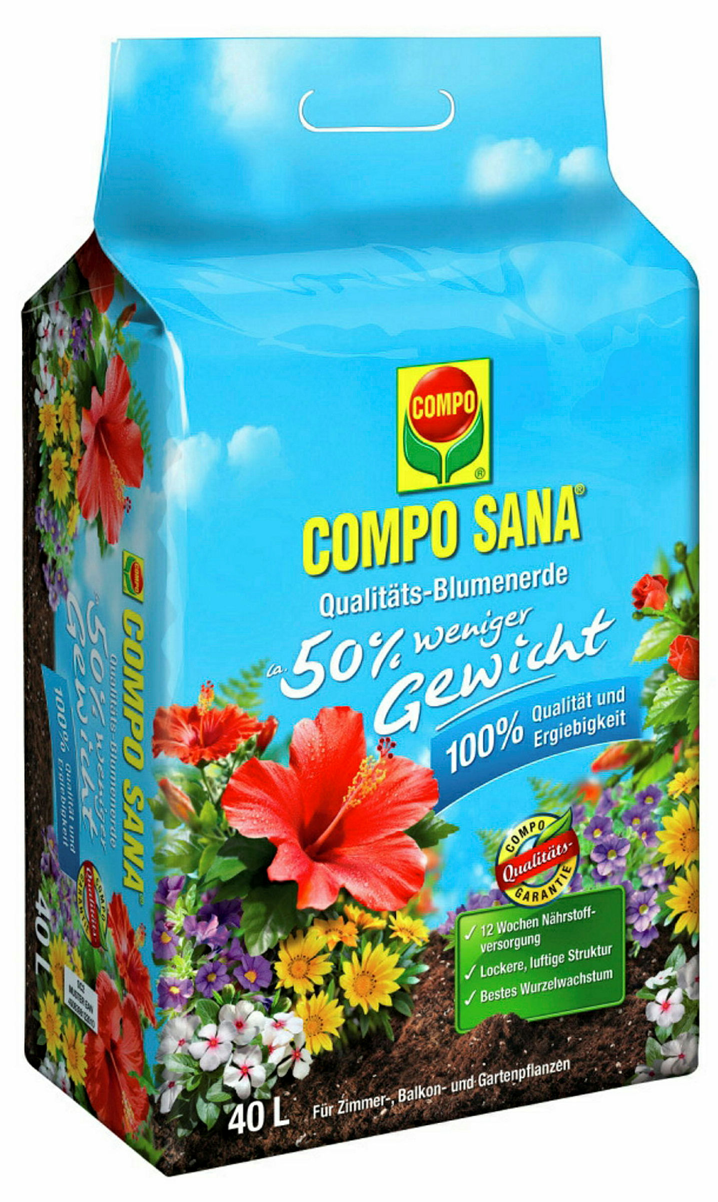 COMPO SANA® Blumenerde50% weniger Gewicht, 40 L