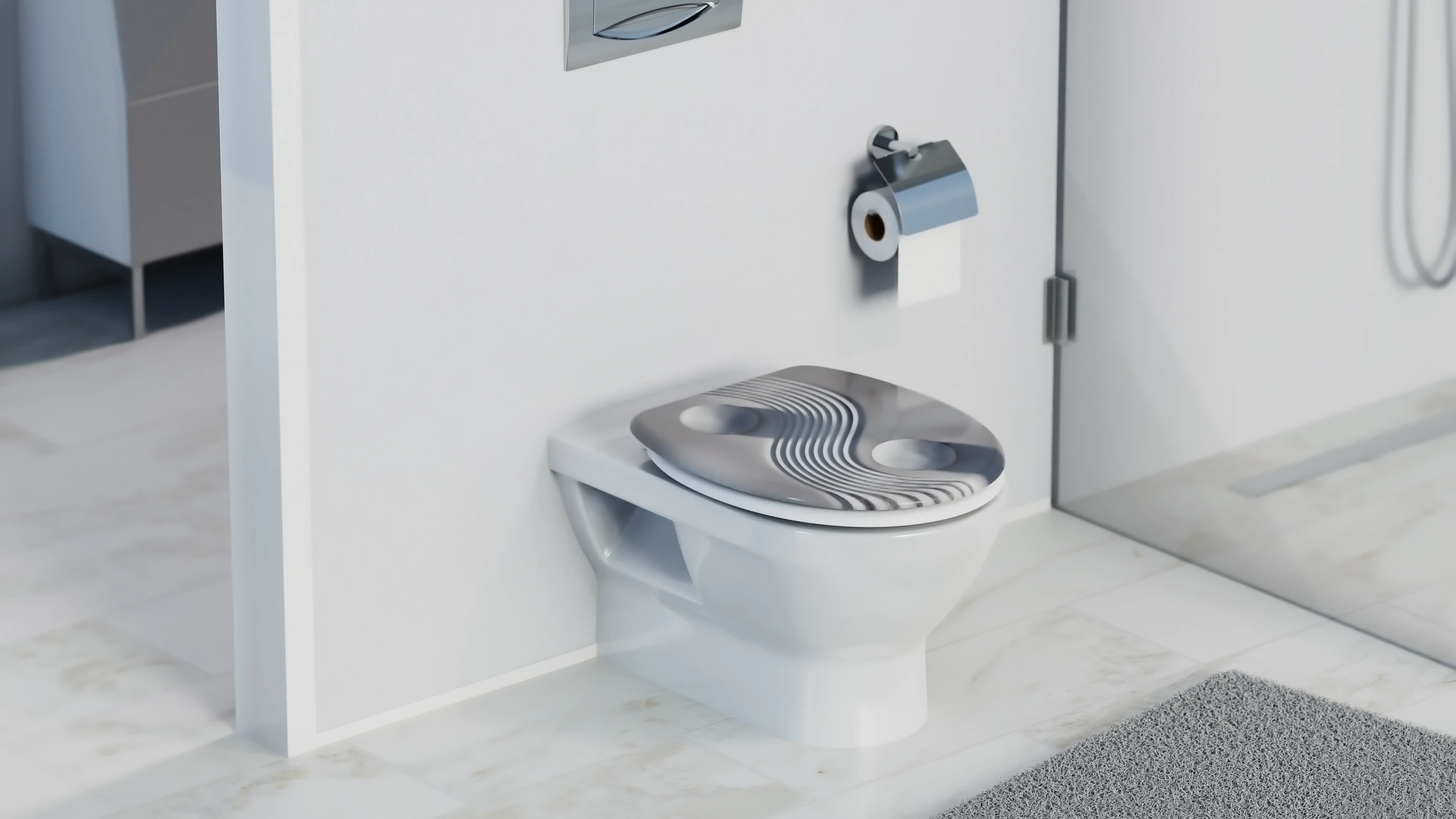 Duroplast WC-Sitz YING&YANG, mit Absenkautomatik