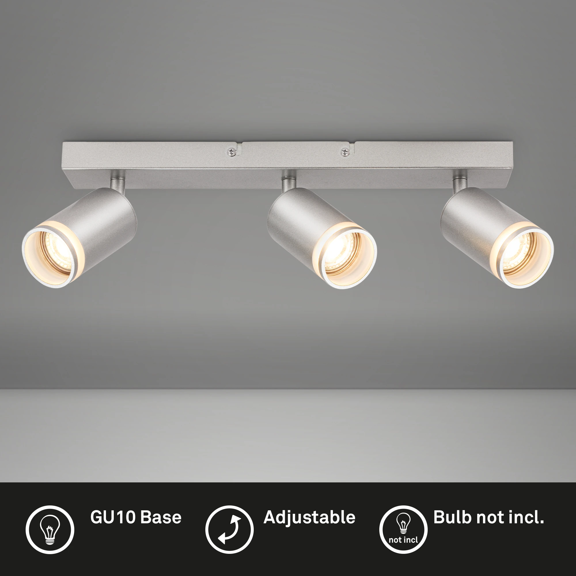 RUB Spot light, 3-flame, GU10/excl. bulb, chrome-matt