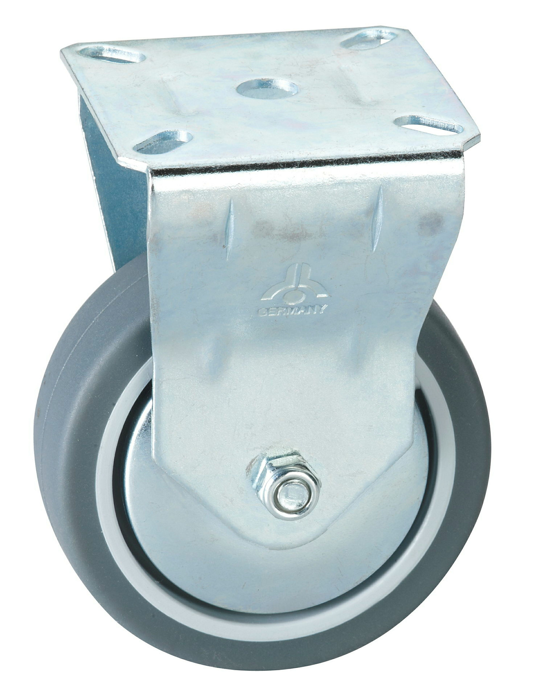 Apparate-Bockrolle, TPE-Lauffläche, 100x25 mm, Tragkr. 55 kg