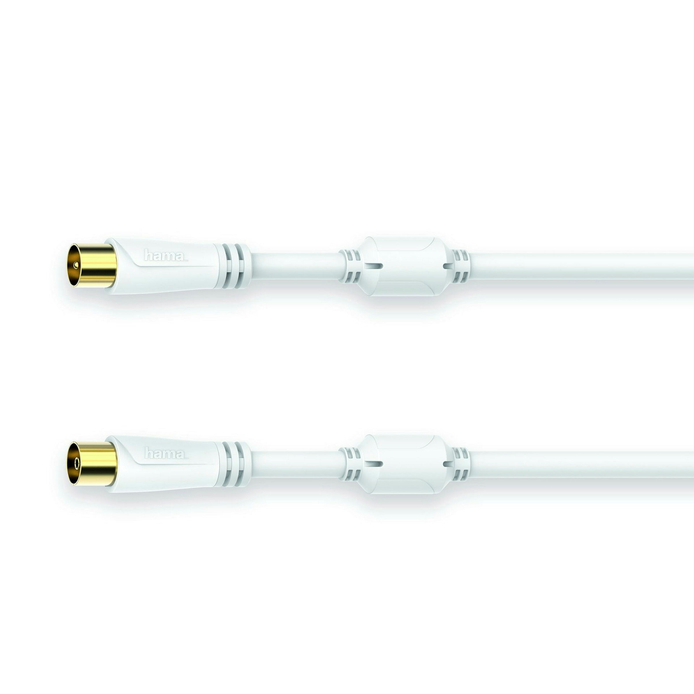 Hama Antennen-Kabel, Koax-Stecker - Koax-Kupplung, vergoldet, 7,5 m, 100 dB