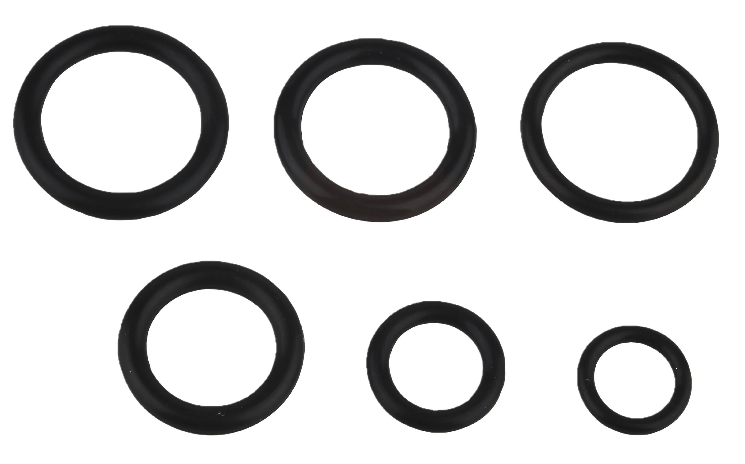 O-Ring-Sortiment, Gummi, diverse Größen (6x)