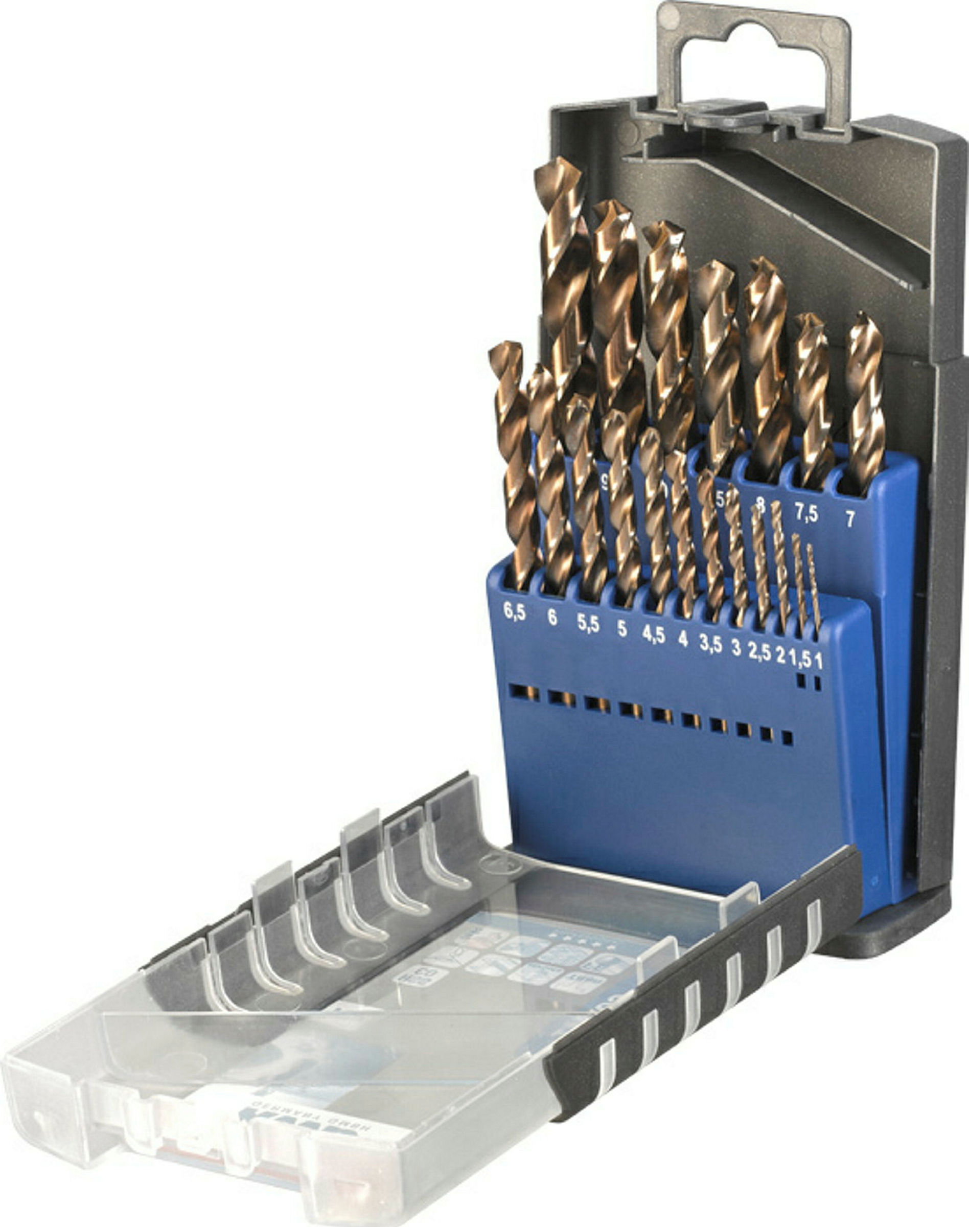 COBALT HSS CO Spiralbohrersatz, 19-tlg.