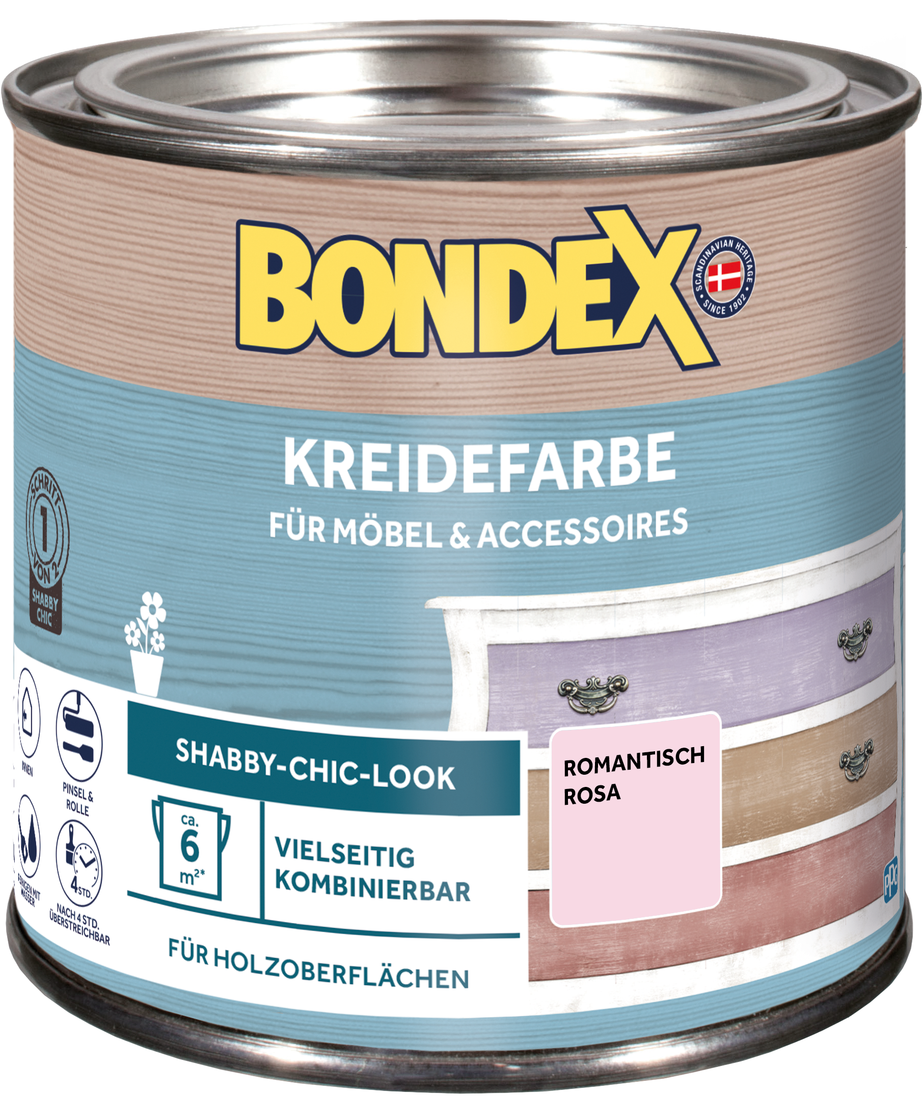 BONDEX Kreidefarbe Romantisch Rosa 0,5l