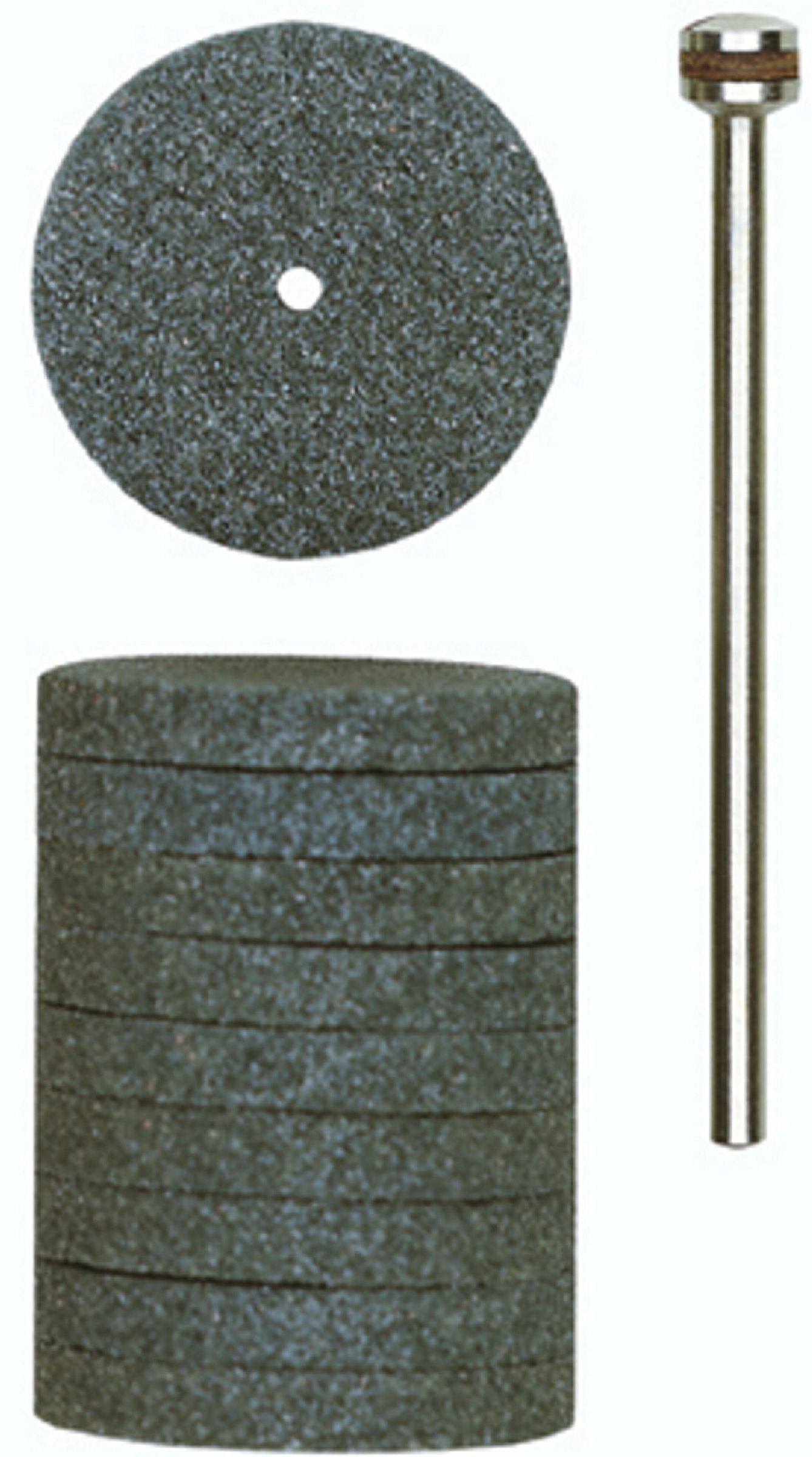 PROXXON-Silicium-Karbid-Schleifscheiben, Ø 22 mm, 10 Stück mit Träger