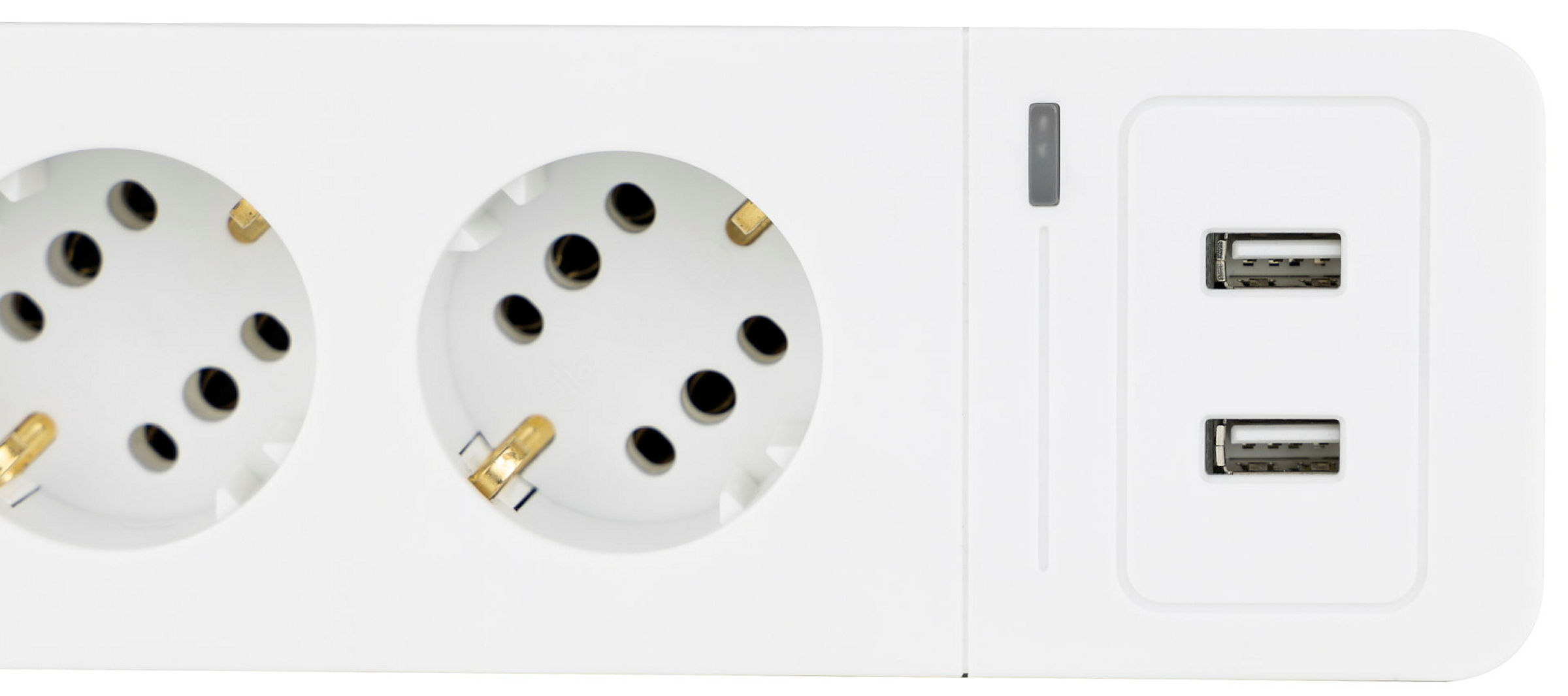 Steckdosenleiste COMBINI 6=12-fach USB , ÜSS & Schalter 1,4m weiß
