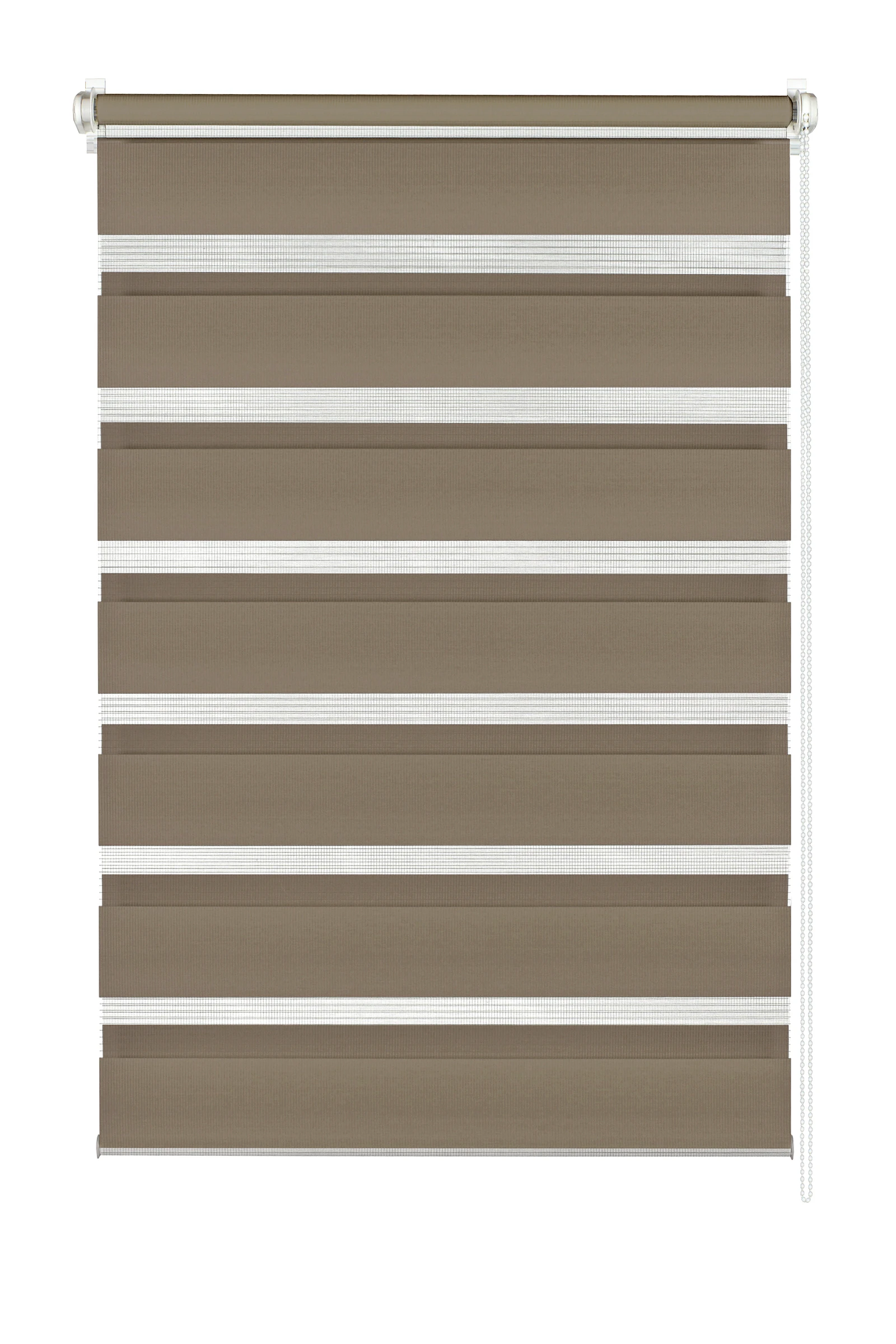 Doppelrollo Easy Fix mocca 45x150 cm
