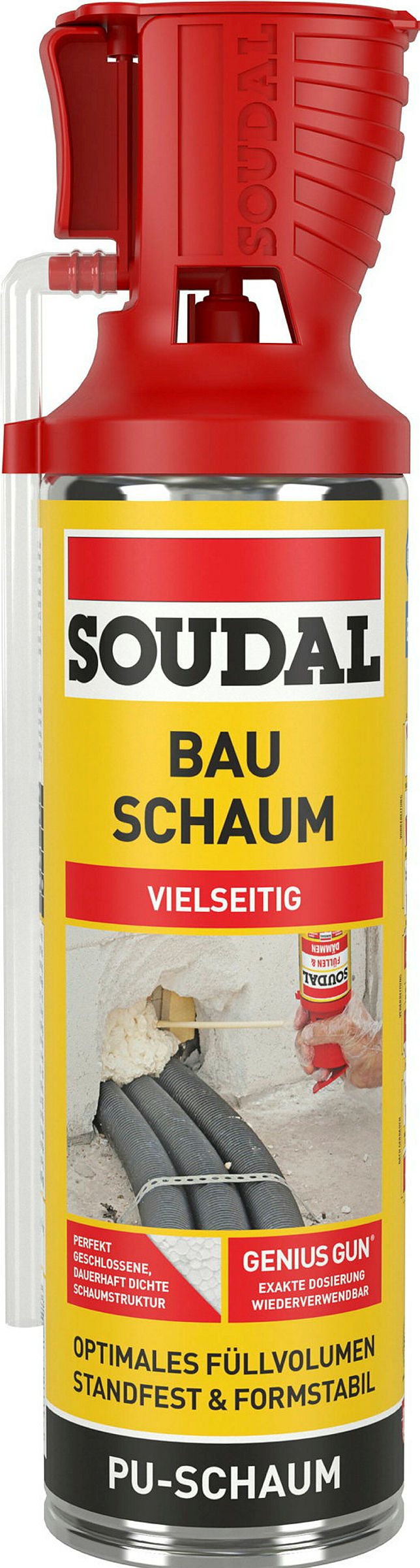 Soudal Bauschaum Genius Gun® universeller PU-Schaum mit exakter Dosierung