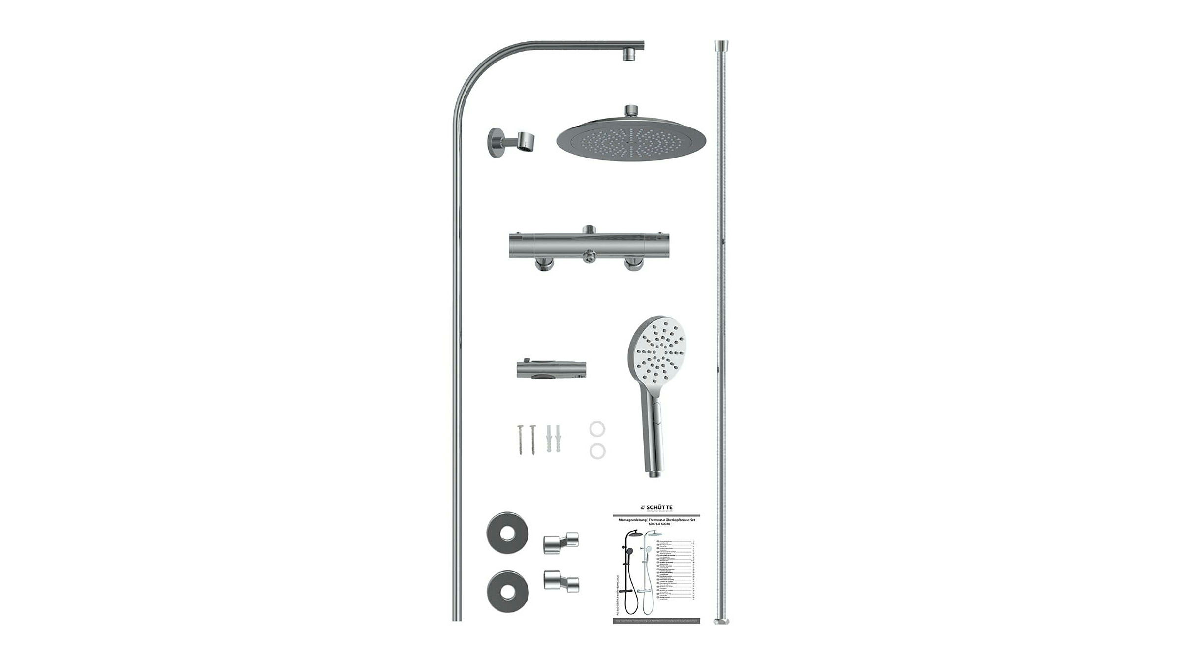 MADURA FRESH Überkopfbrause-Set, Chrom, mit Thermostatarmatur