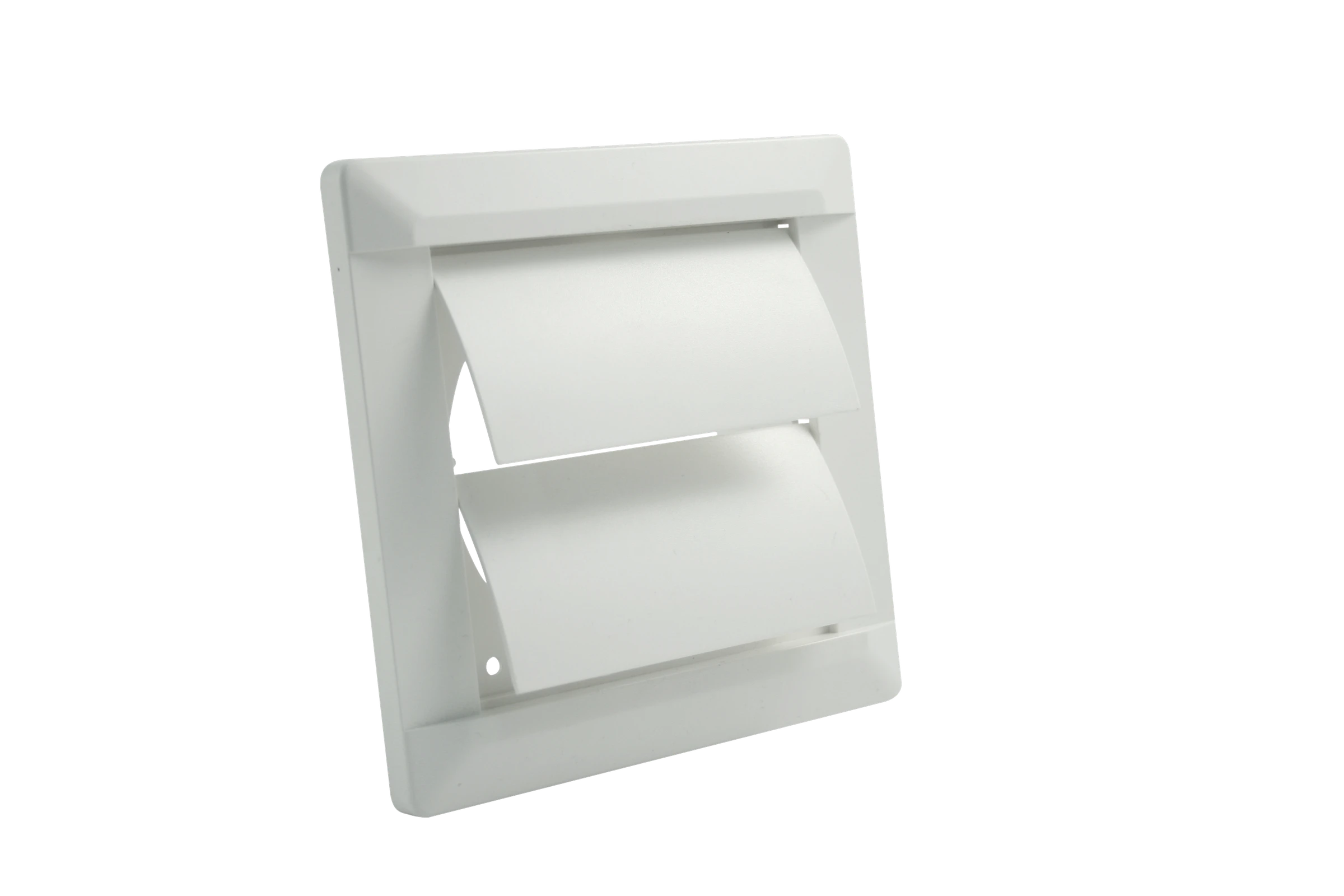 Selbsttätige Verschlussklappe 140x140, Anschl. Ø 100mm, weiß