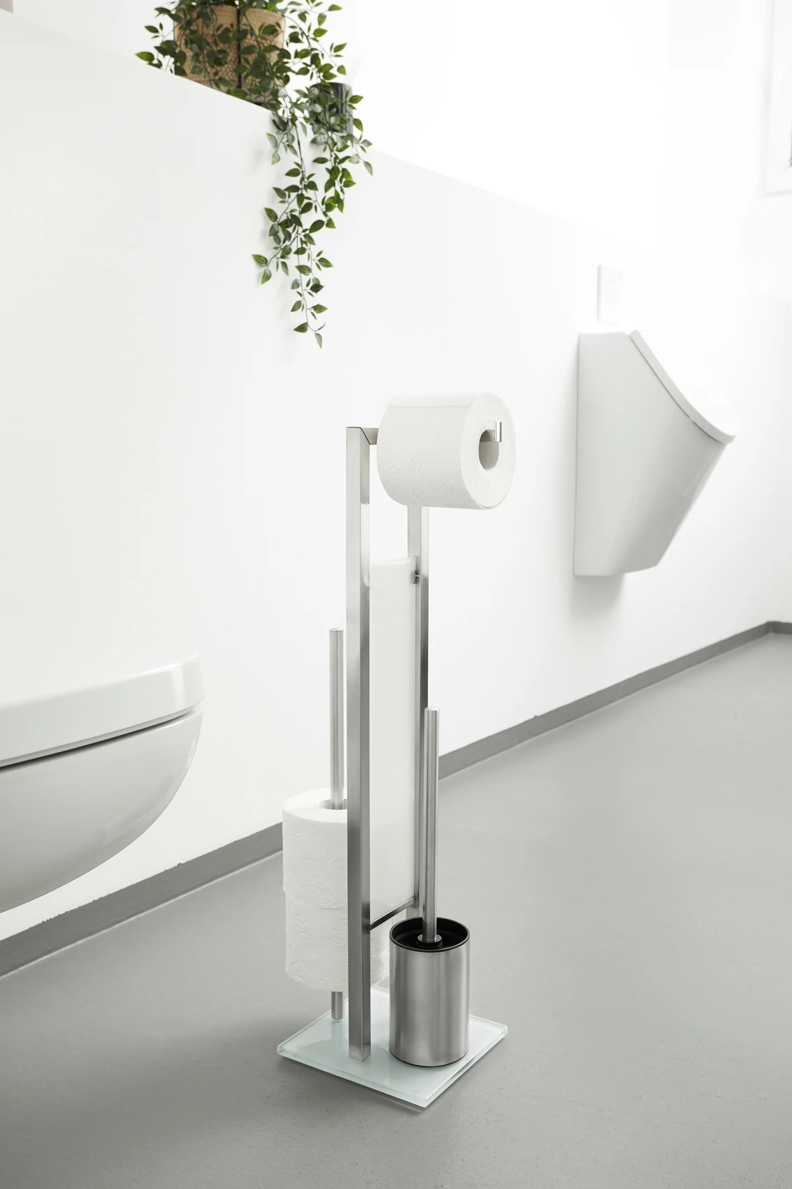 Stand WC-Garnitur Rivalta Edelstahl matt