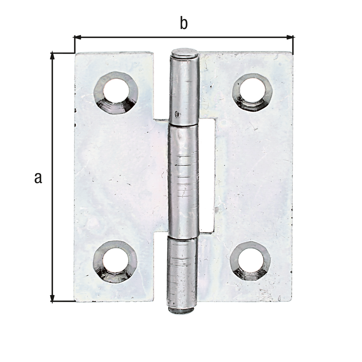 Scharnier schmal, gbvz. 31,5x26x0,75 mm
