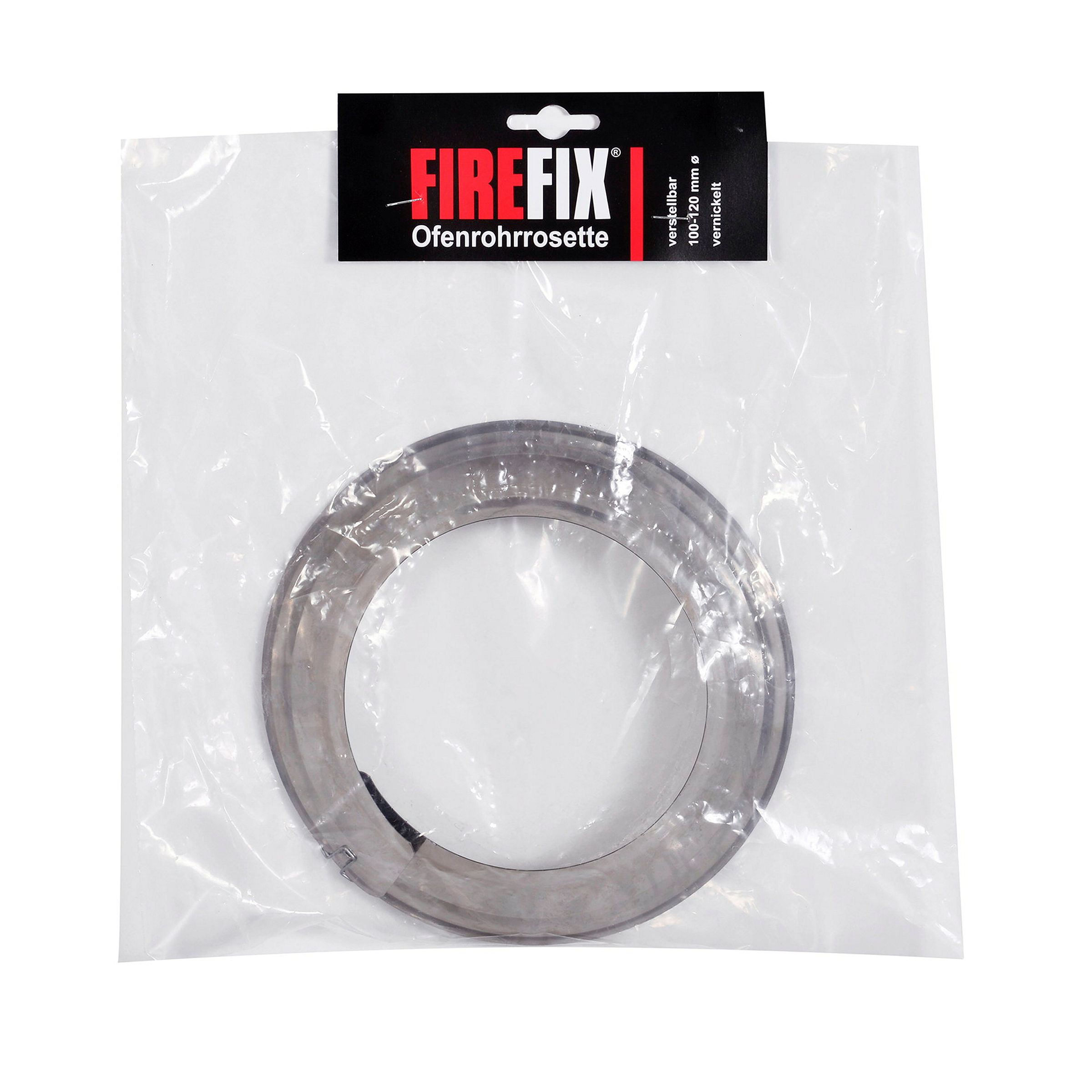 Ofenrohr, 100-120 mm, FAL, Rosette