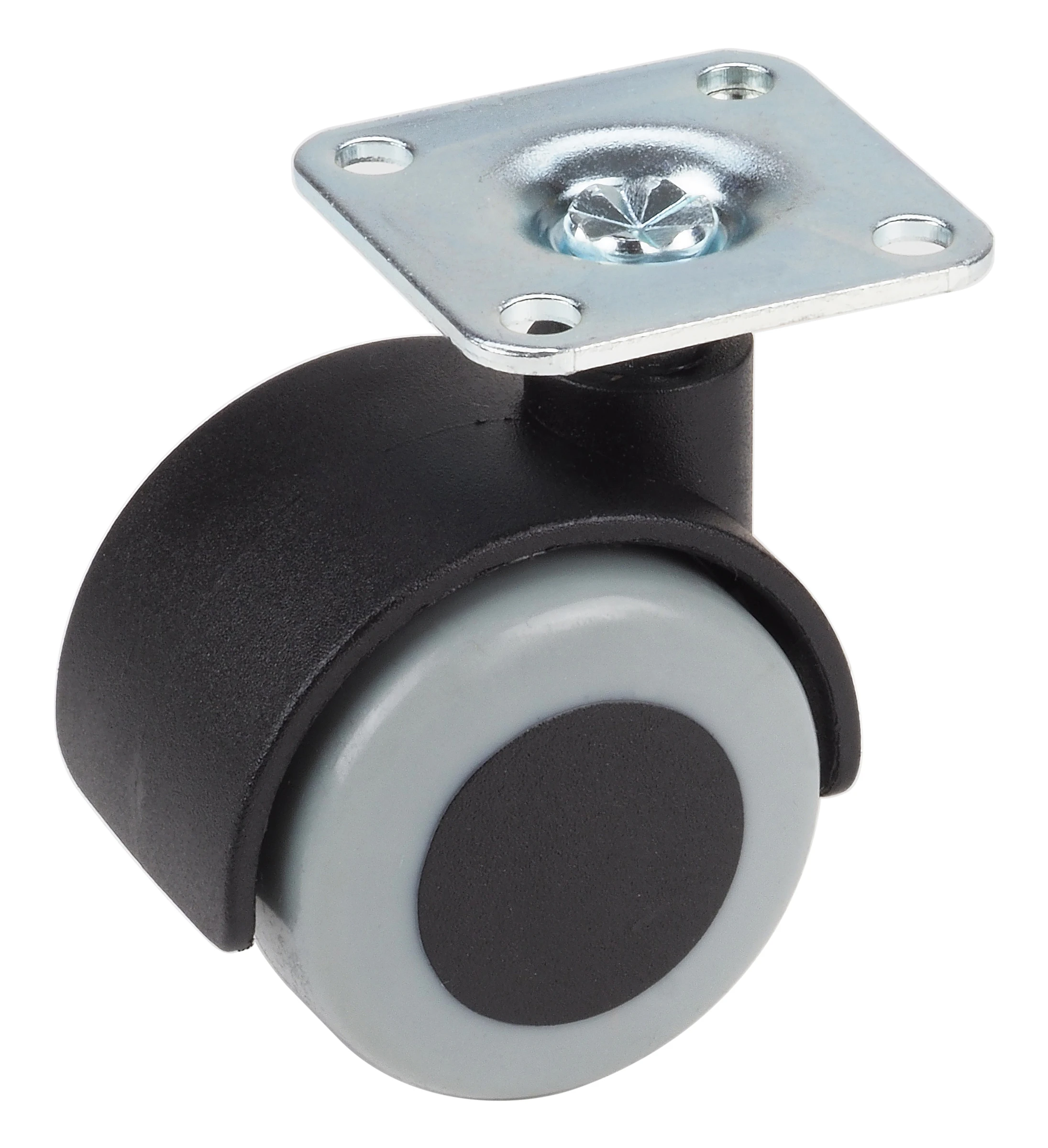 Doppelrolle für empfindliche Böden, TPE, 40 mm, Tragkr. 30 kg