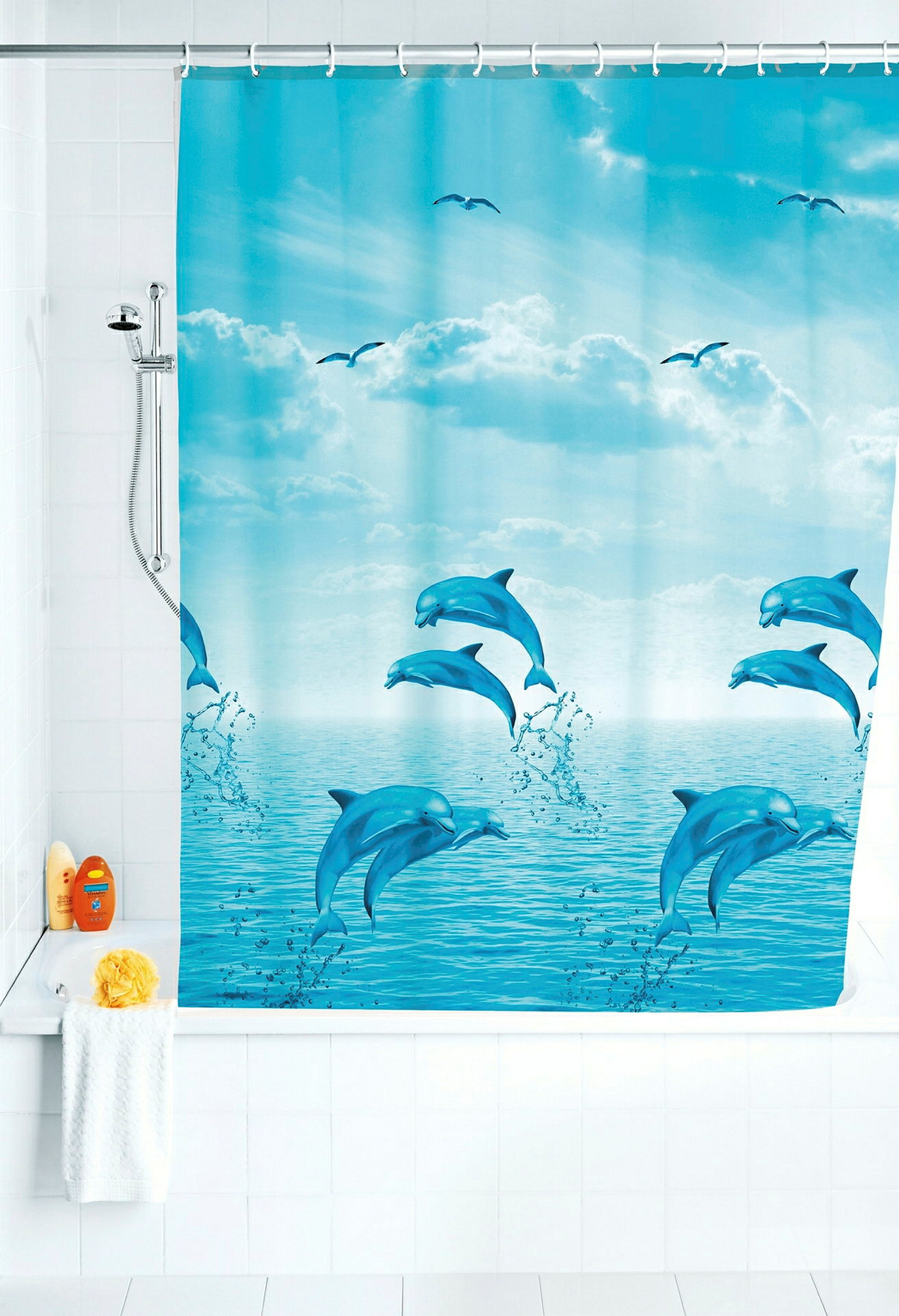 Duschvorhang 180x200 cm Dolphin, PEVA