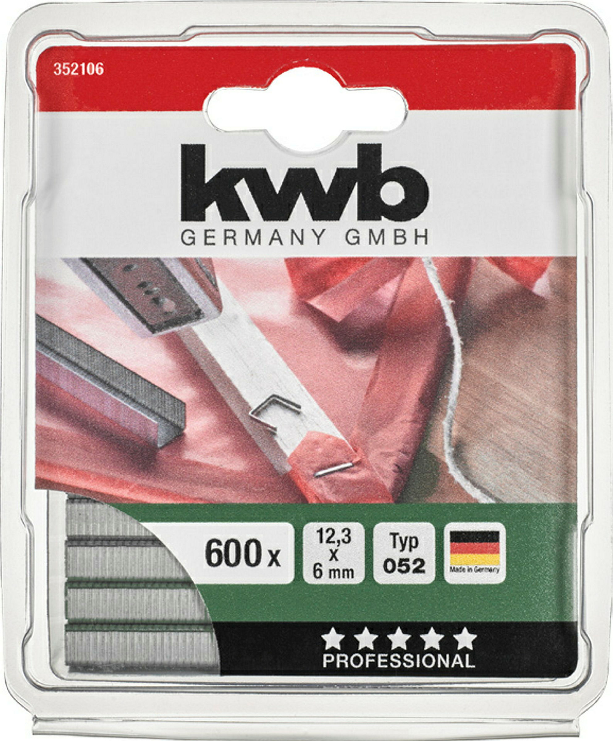 Klammern, 12,3 mm x 6 mm, Flachdraht, Stahl, 1400 Stk.