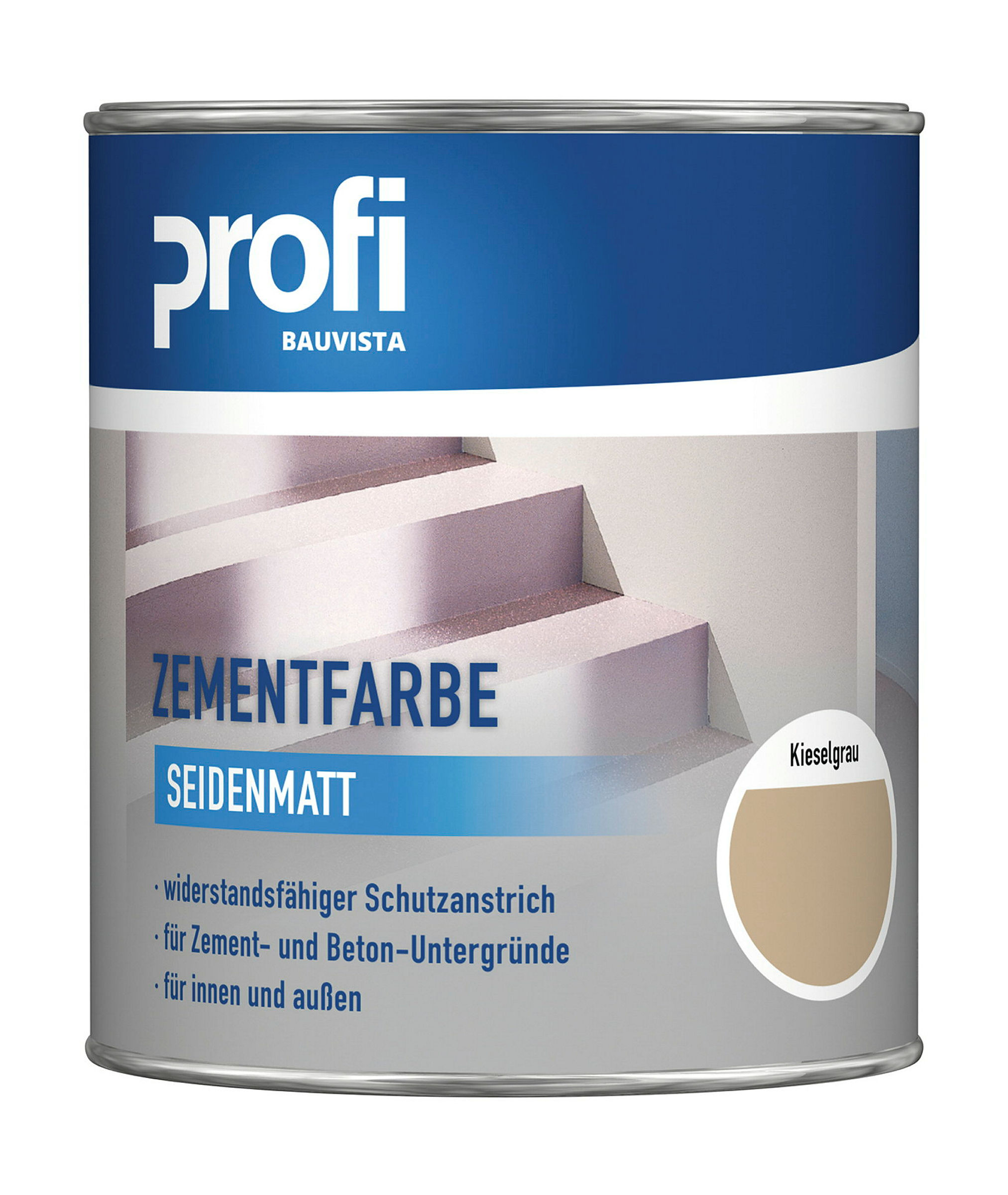 PROFI Zementfarbe Kieselgrau 750 ml