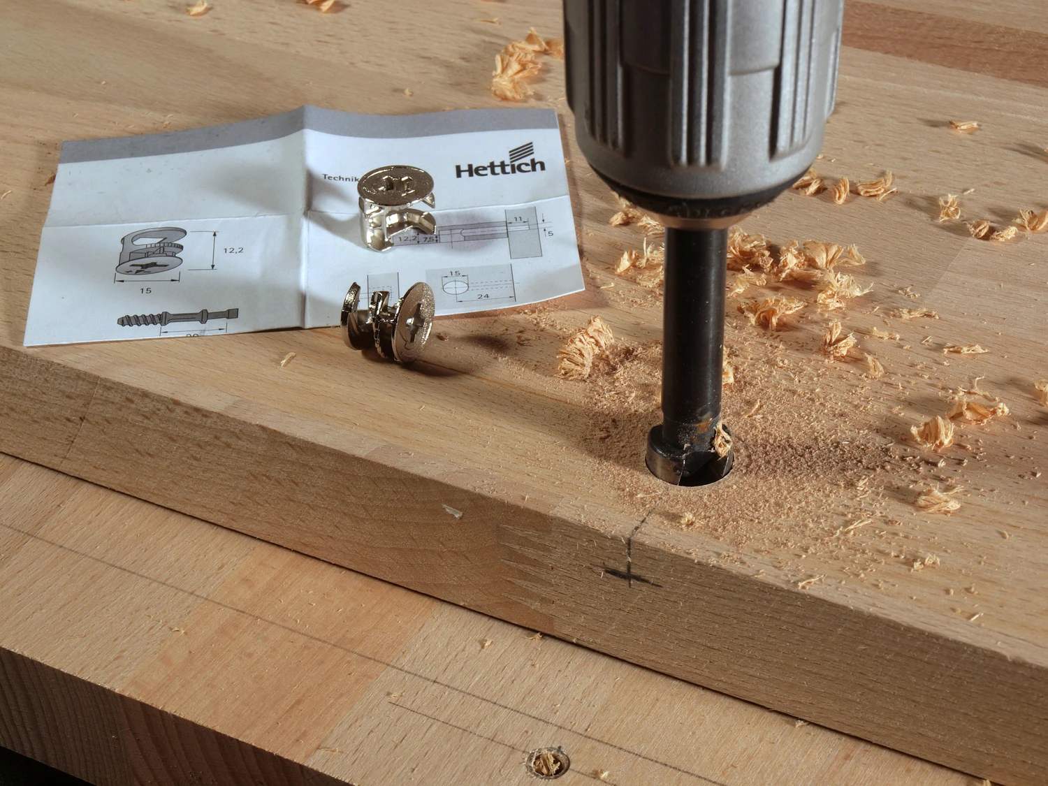 Verbindungsbeschlag D15x20mm Rastex 12, 8 Stück