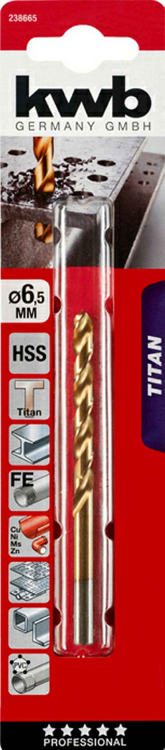 TITAN HSS Spiralbohrer, ø 6.5 mm