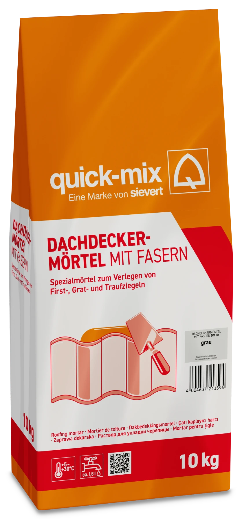 quick-mix Dachdeckermörtel 10 kg grau